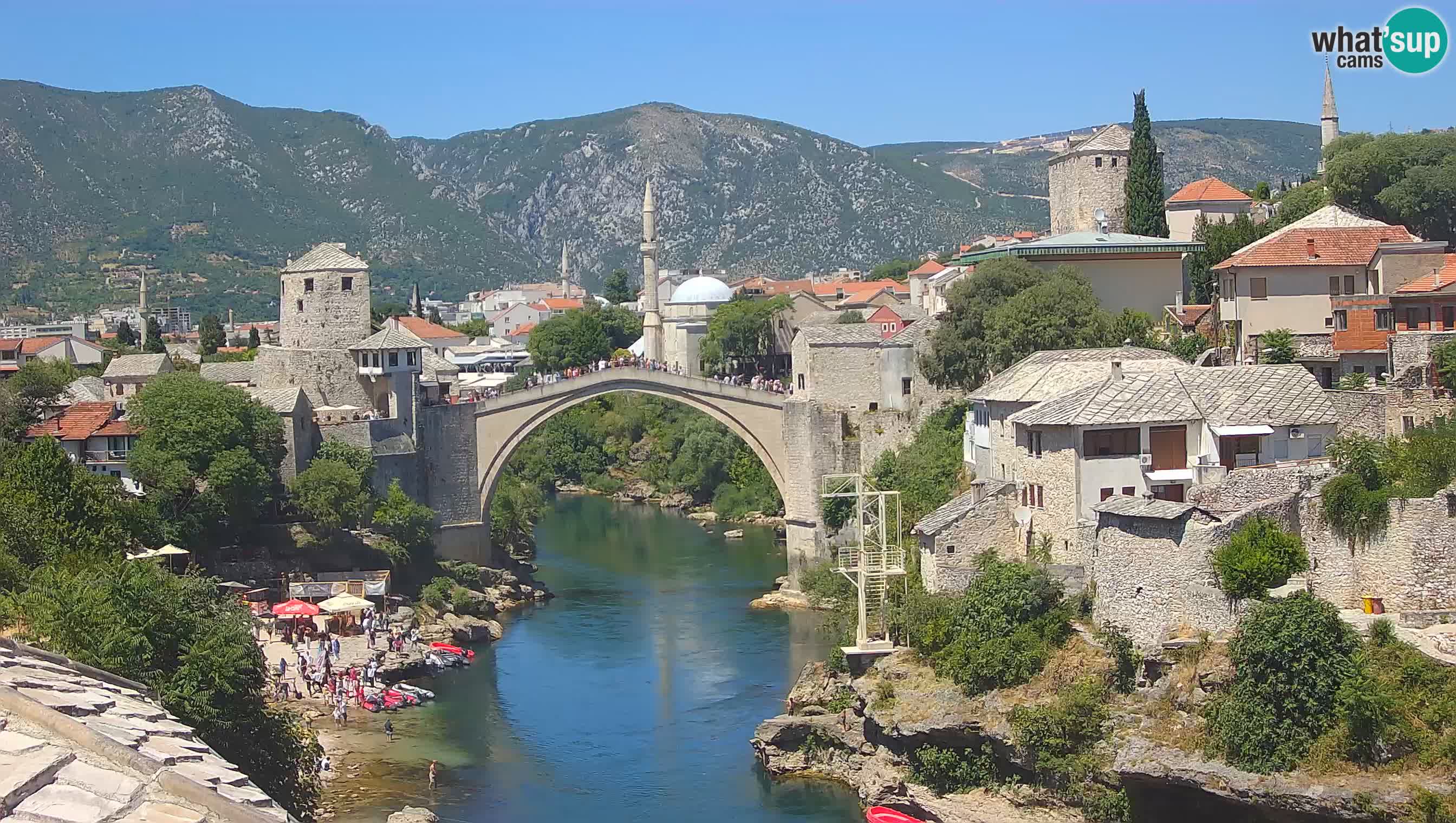Webcam de Mostar – Le Vieux Pont sur la rivière Neretva