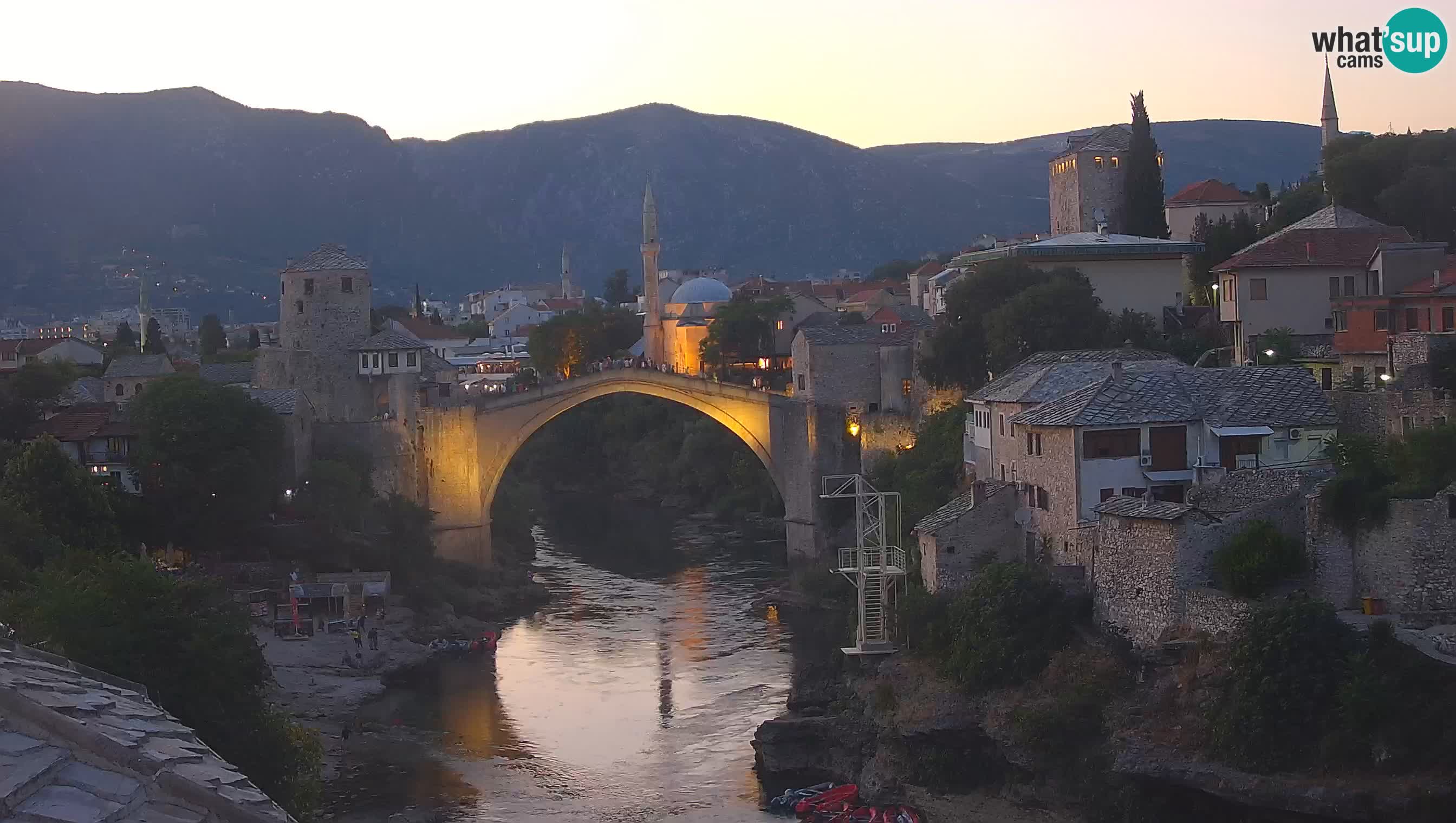 Webcam de Mostar – Le Vieux Pont sur la rivière Neretva