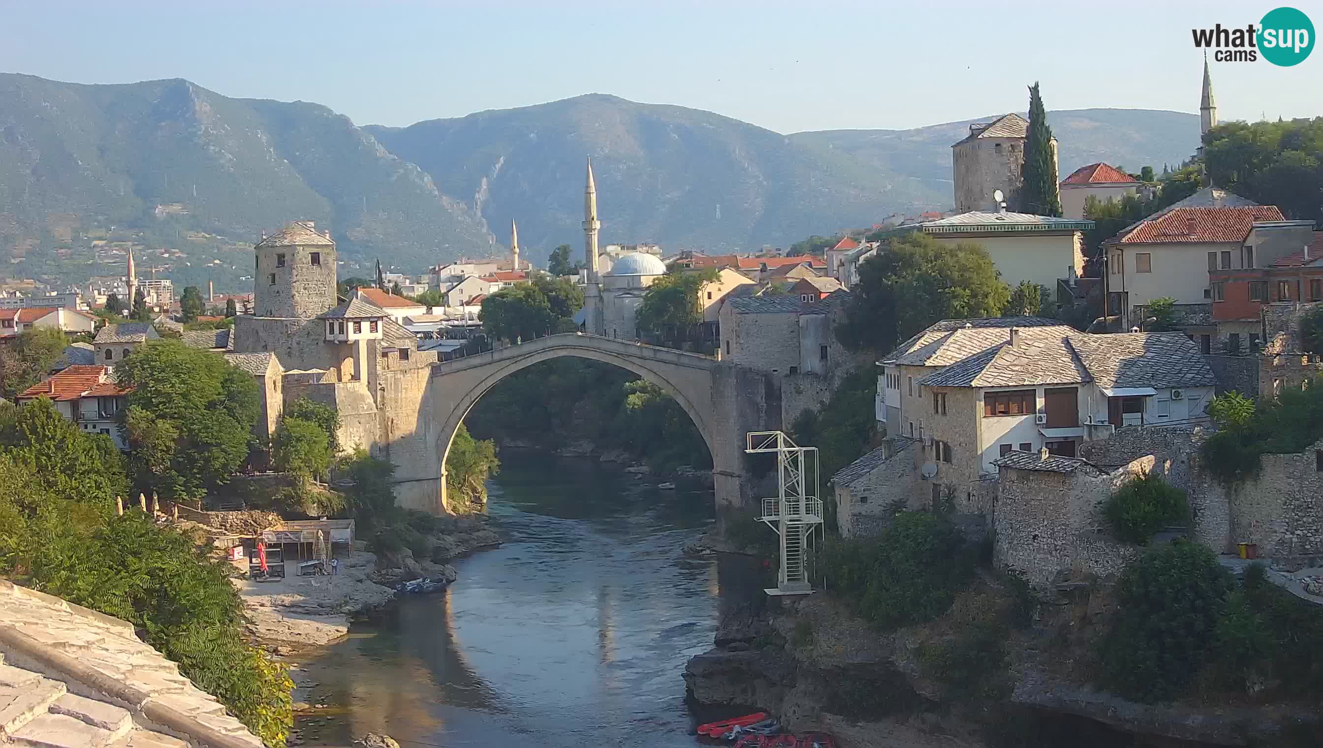 Cámara web de Mostar – El Viejo Puente sobre el río Neretva