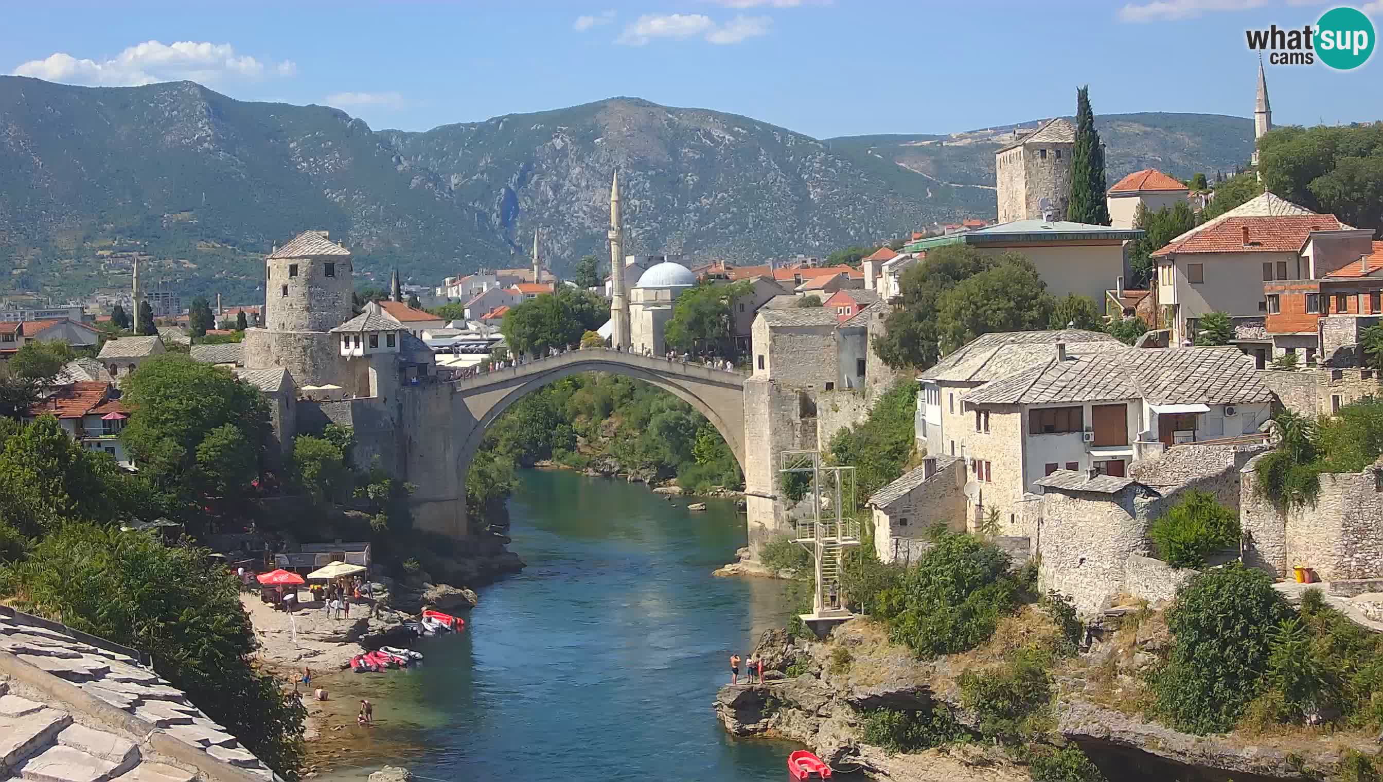 Webcam de Mostar – Le Vieux Pont sur la rivière Neretva