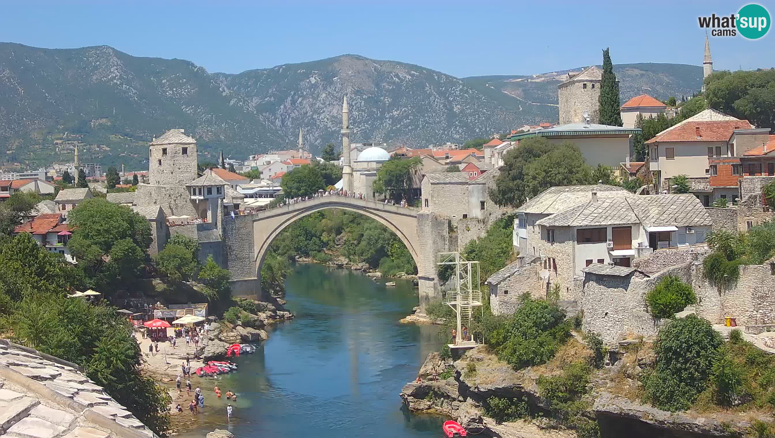 Webcam de Mostar – Le Vieux Pont sur la rivière Neretva