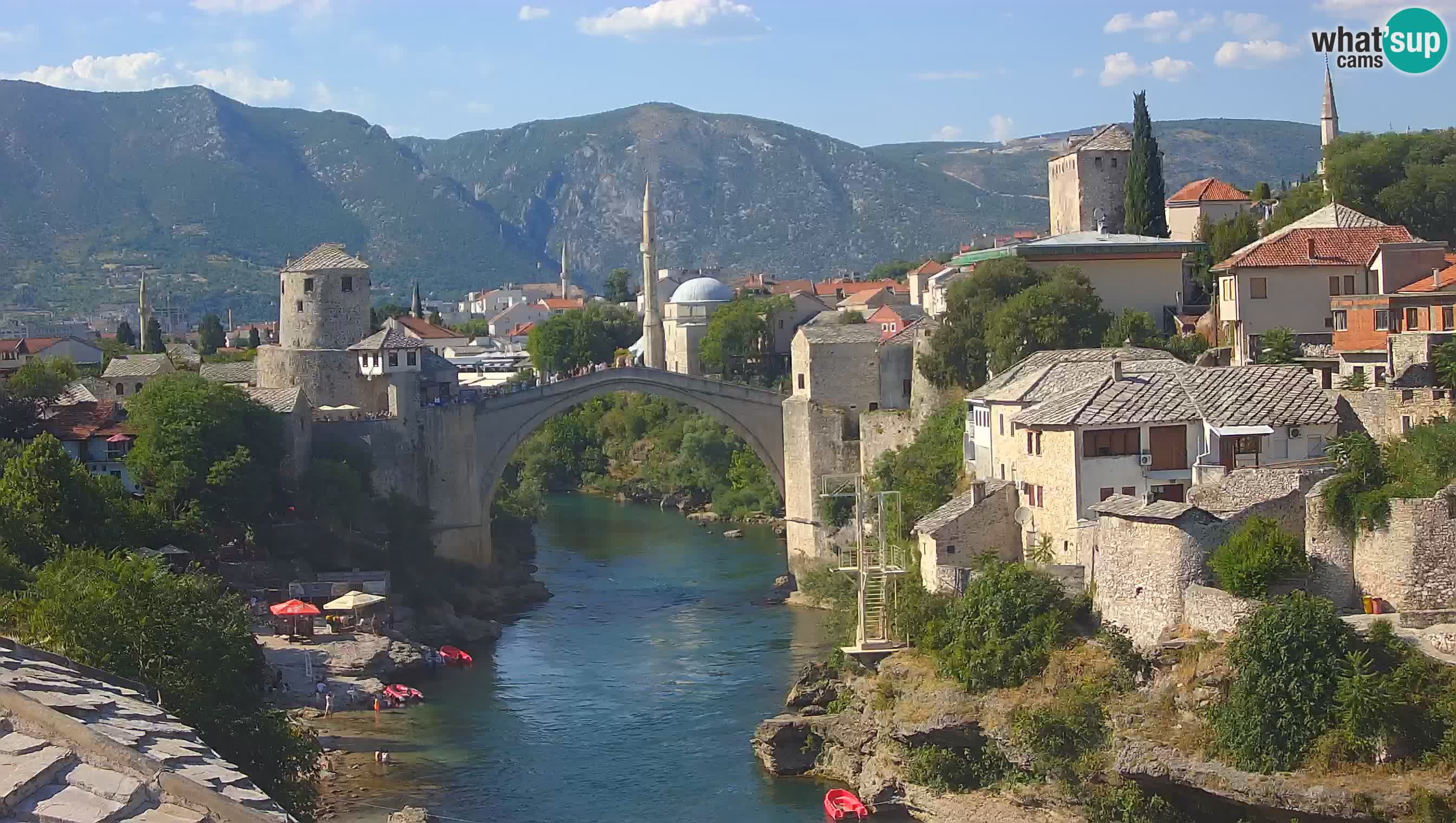 Webcam de Mostar – Le Vieux Pont sur la rivière Neretva