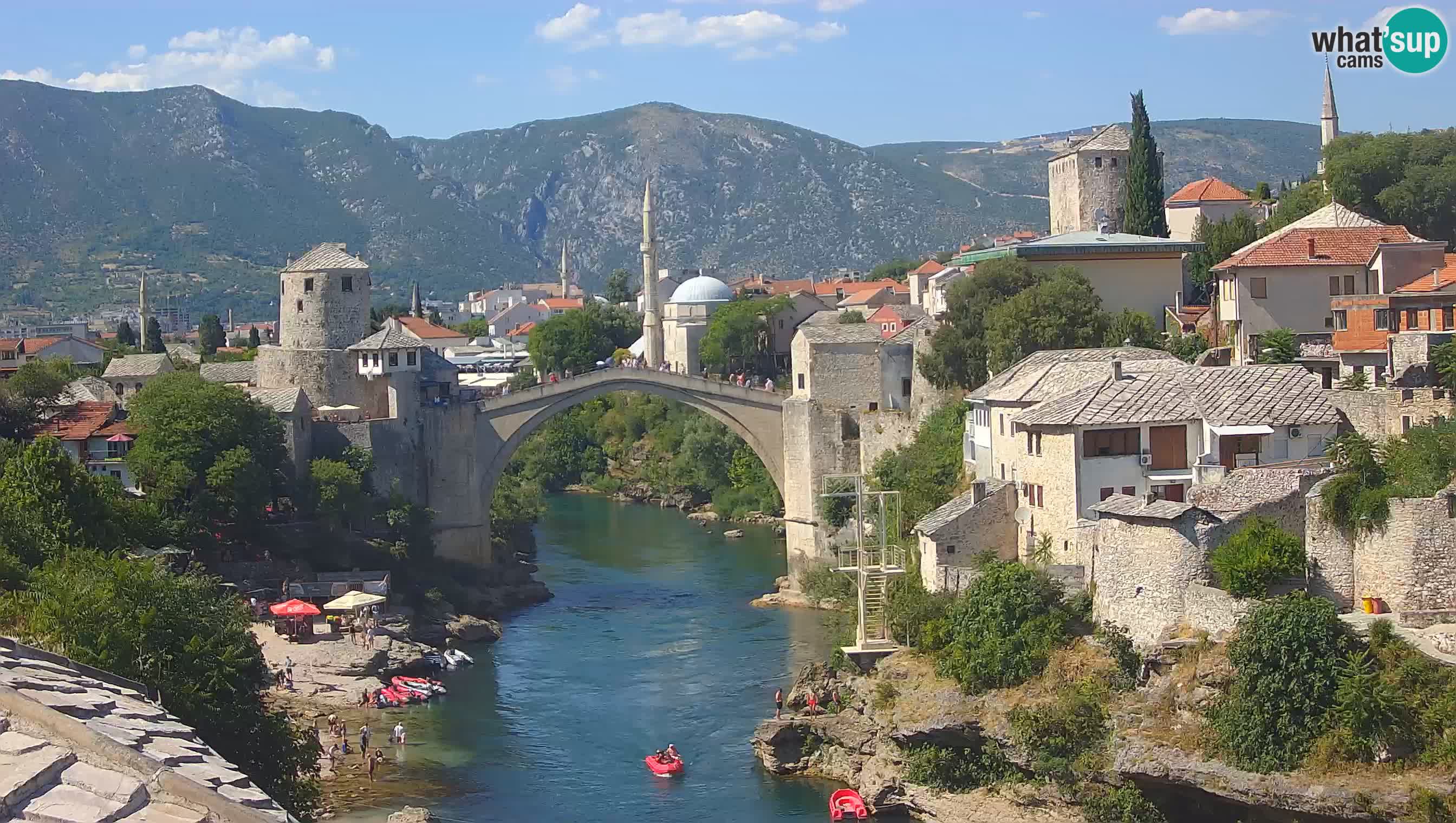 Webcam de Mostar – Le Vieux Pont sur la rivière Neretva