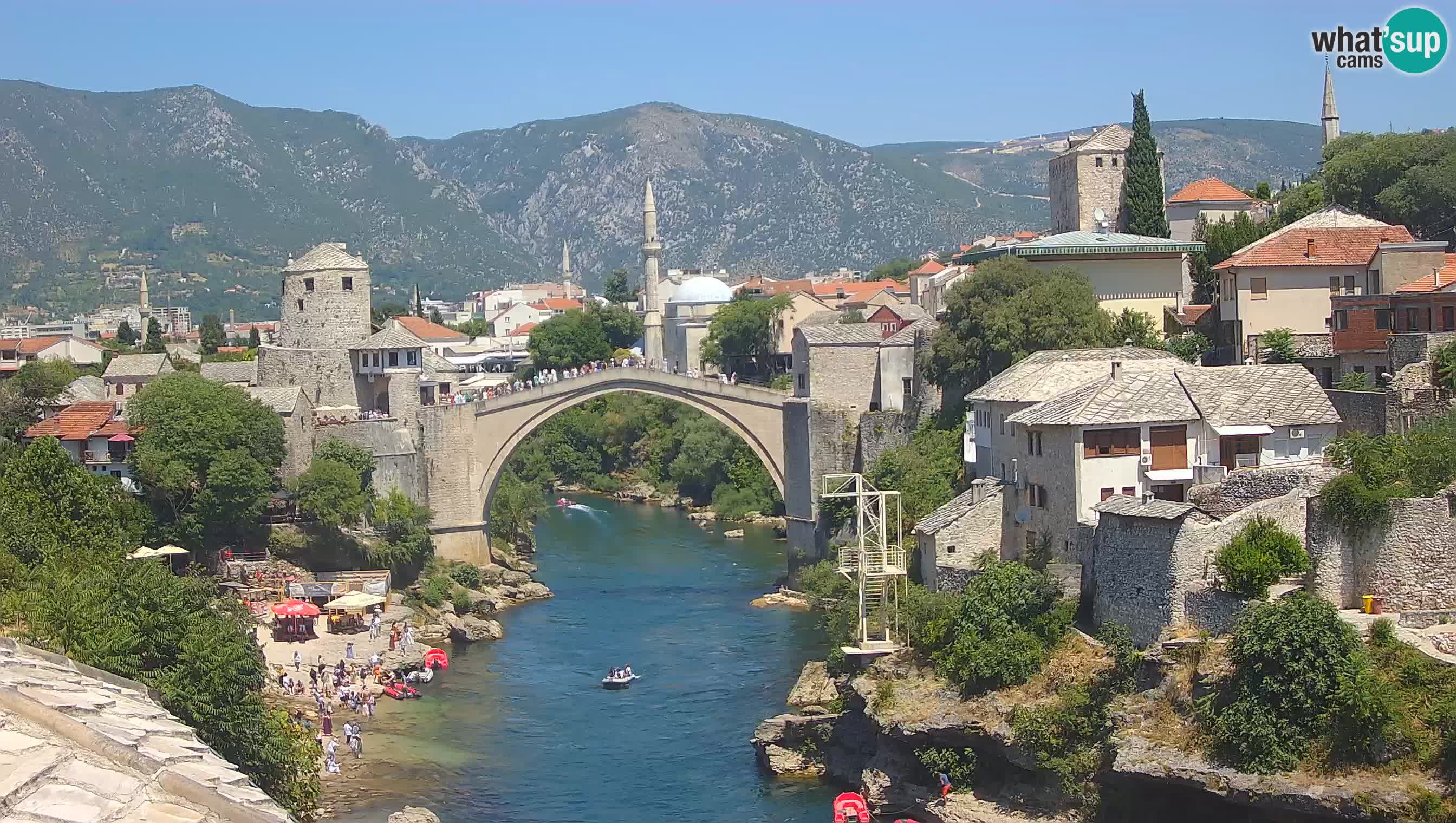 Webcam de Mostar – Le Vieux Pont sur la rivière Neretva