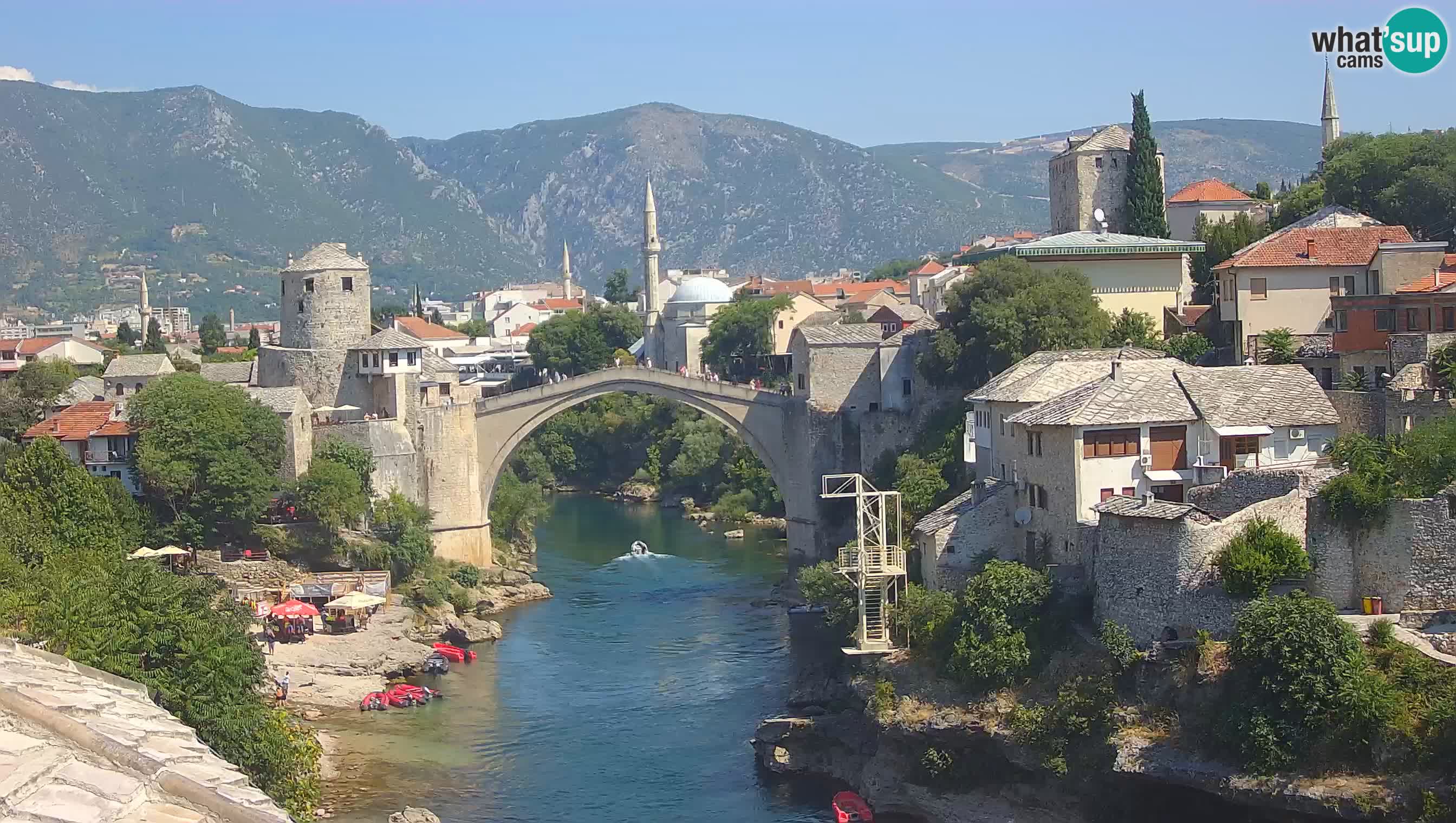 Cámara web de Mostar – El Viejo Puente sobre el río Neretva