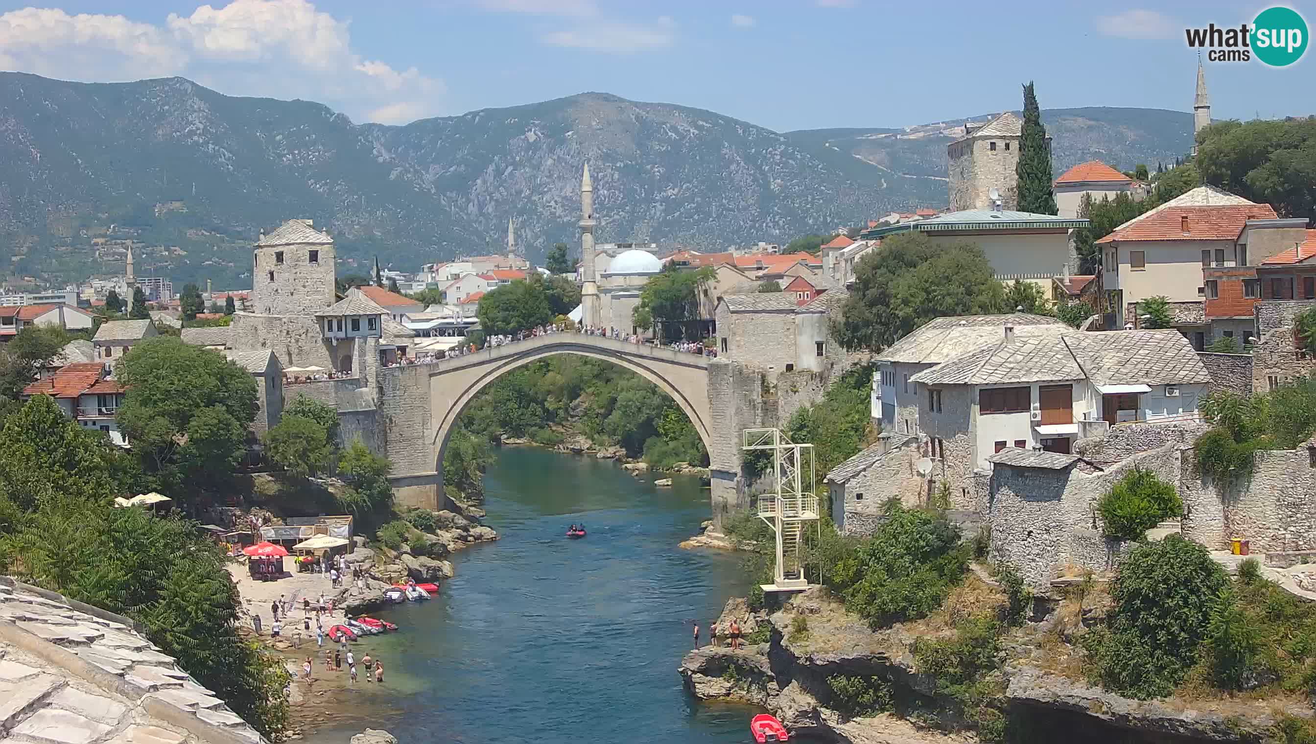 Webcam de Mostar – Le Vieux Pont sur la rivière Neretva