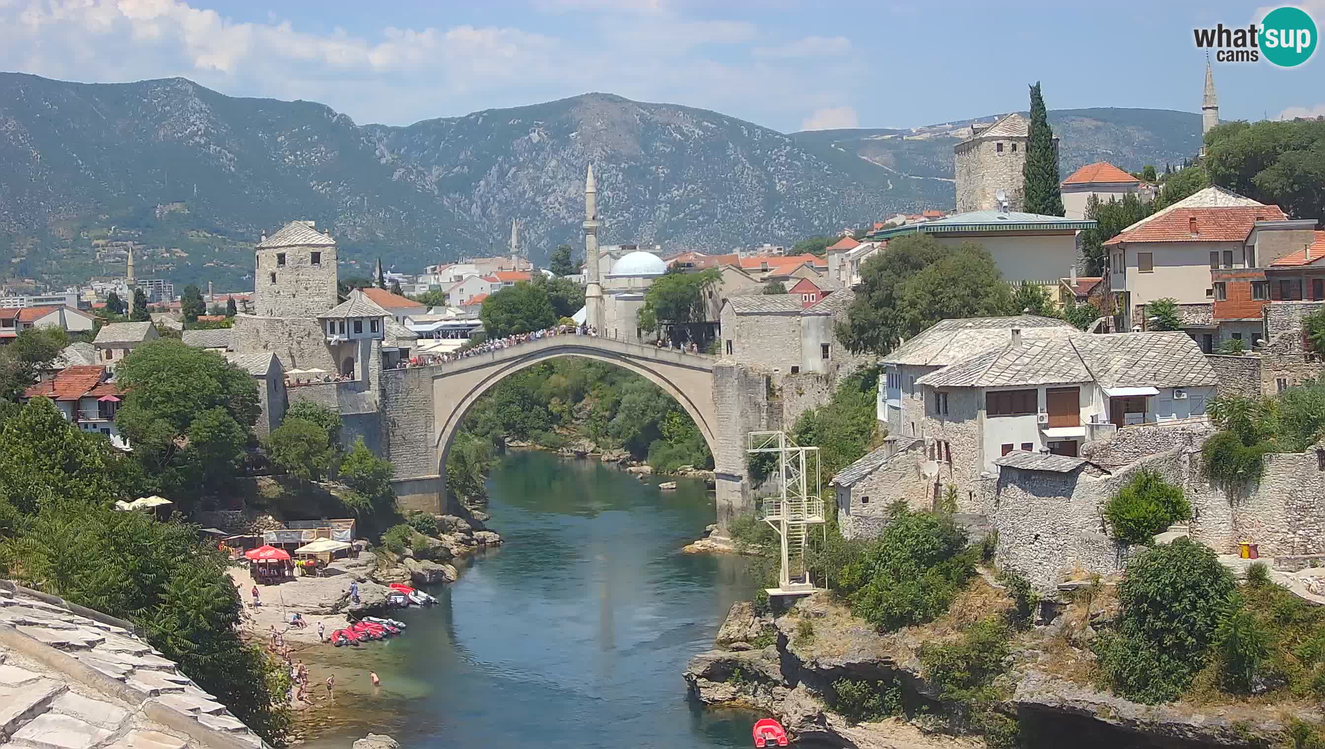 Cámara web de Mostar – El Viejo Puente sobre el río Neretva