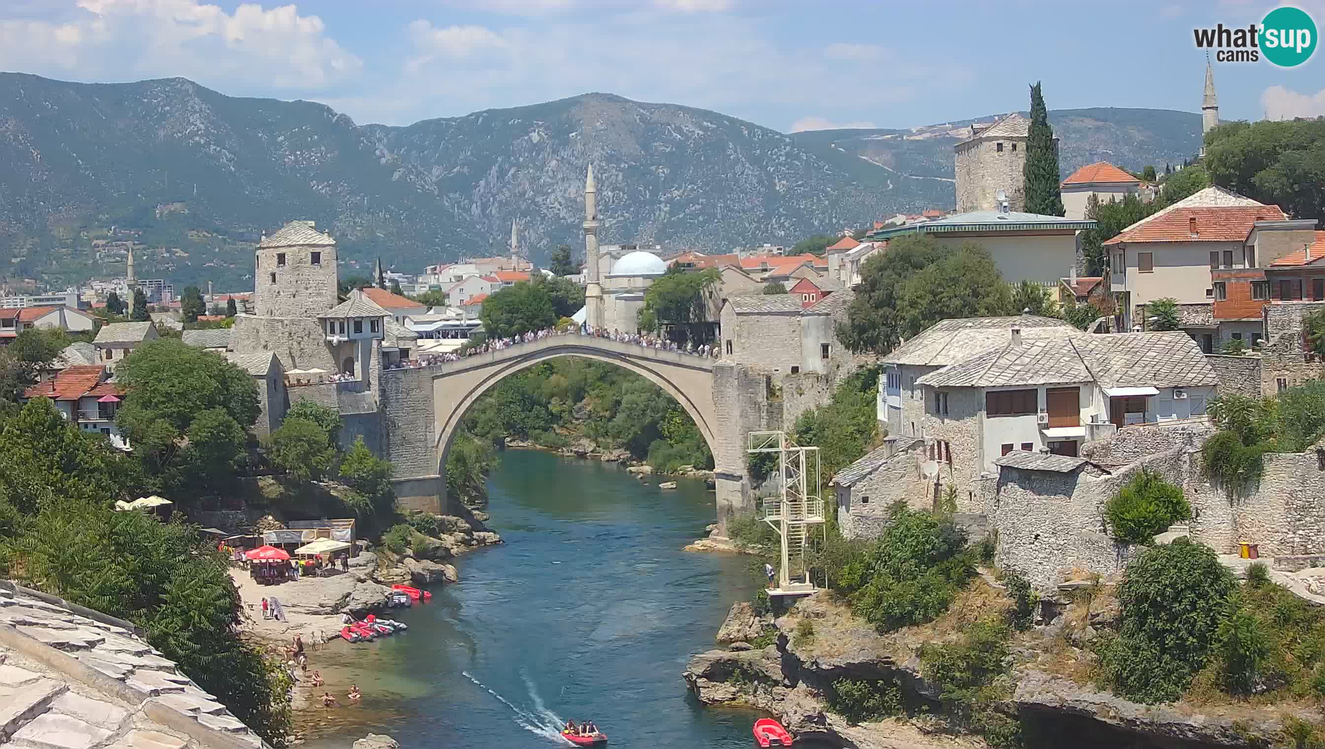Webcam de Mostar – Le Vieux Pont sur la rivière Neretva