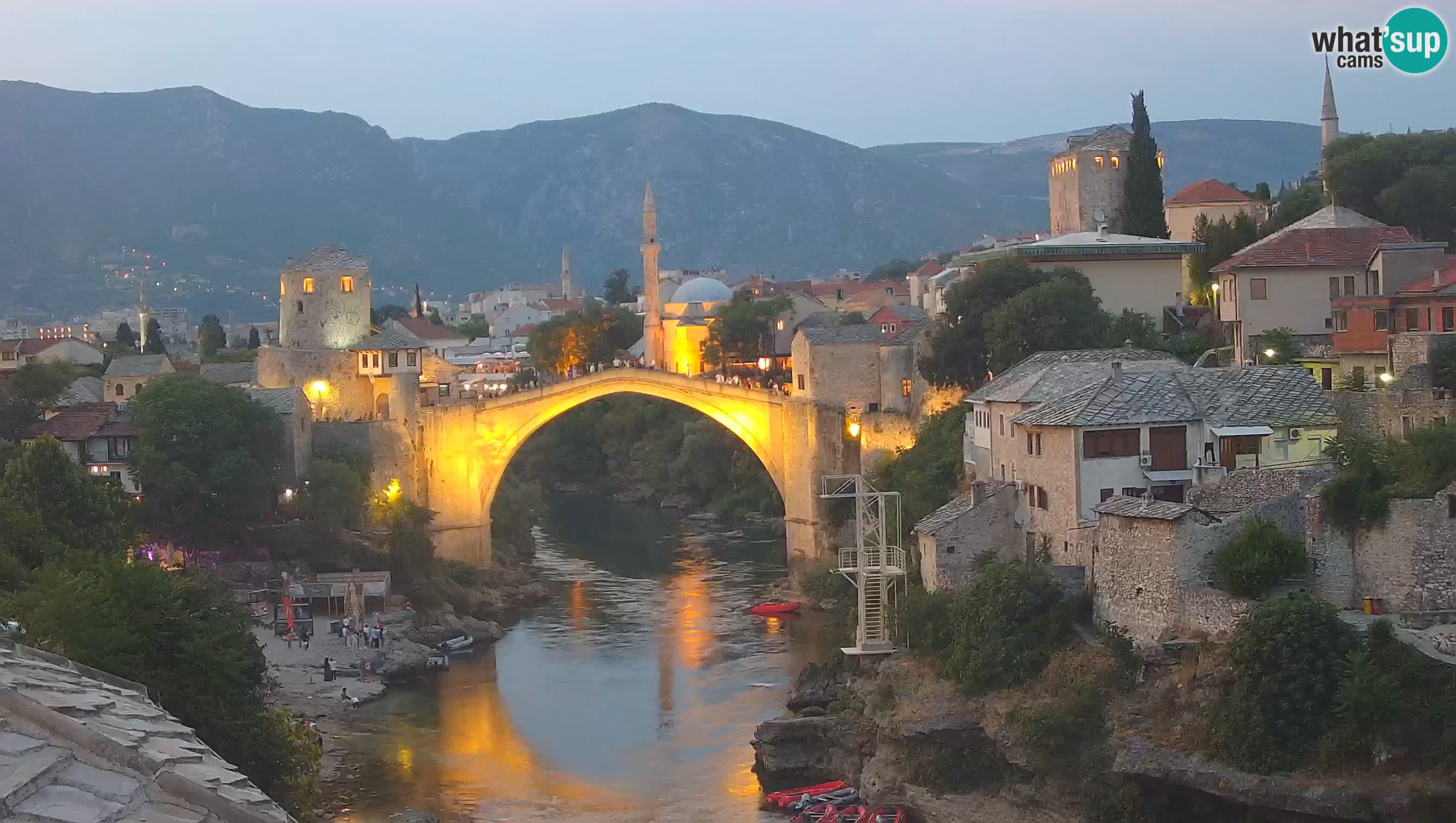 Webcam de Mostar – Le Vieux Pont sur la rivière Neretva