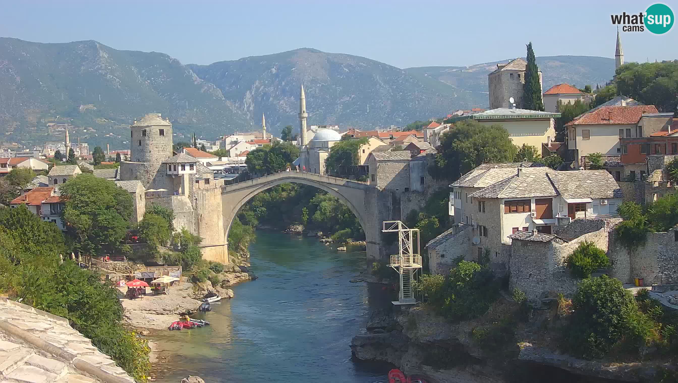Cámara web de Mostar – El Viejo Puente sobre el río Neretva