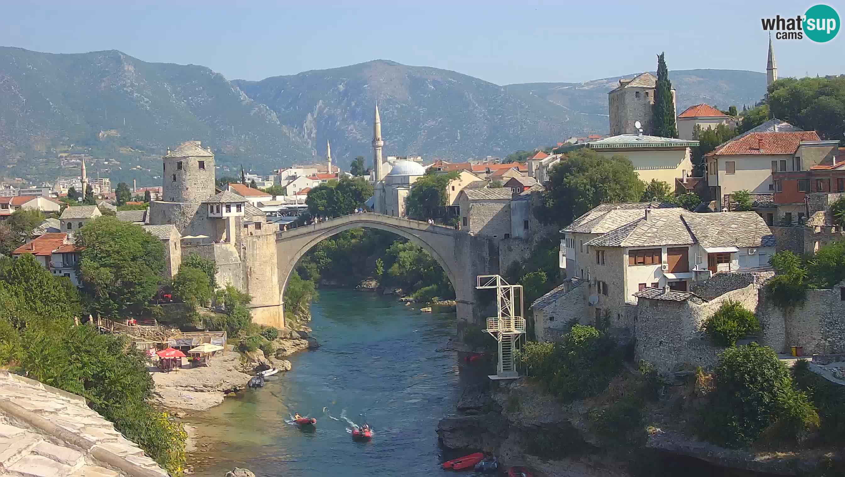 Webcam de Mostar – Le Vieux Pont sur la rivière Neretva