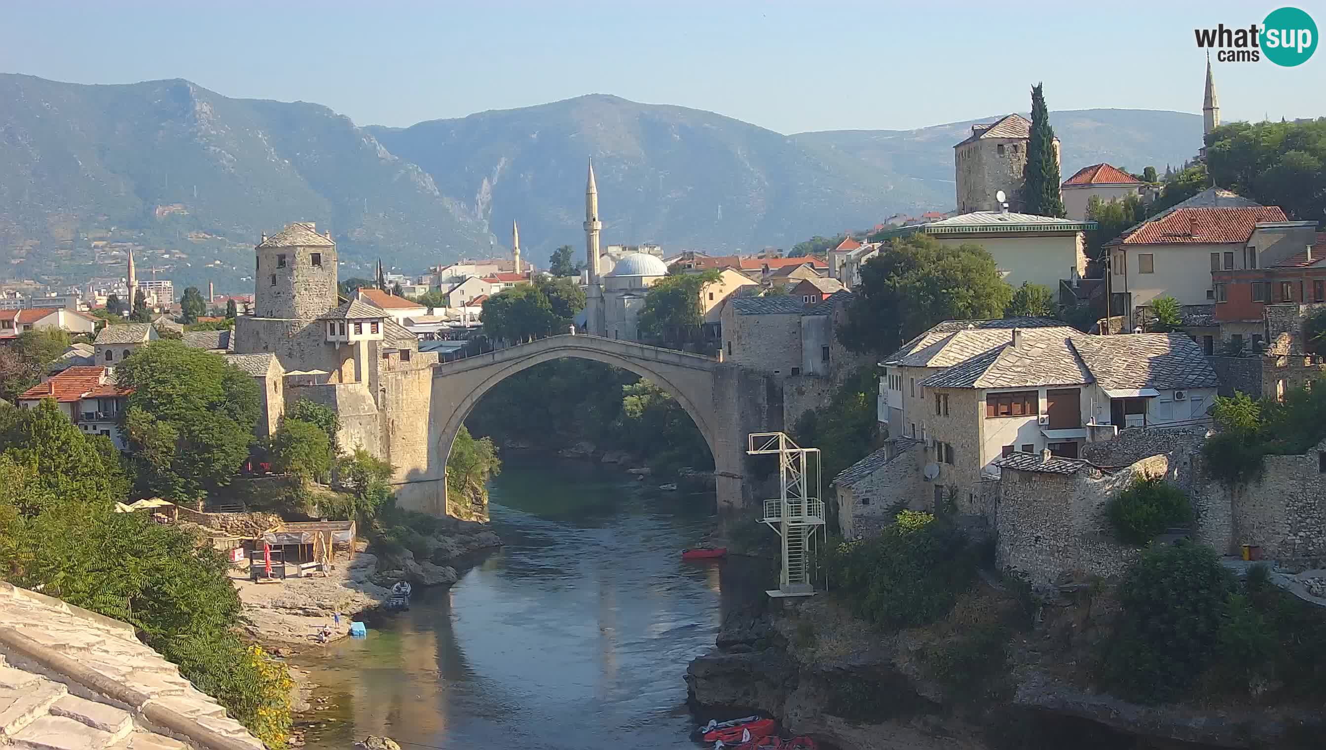 Cámara web de Mostar – El Viejo Puente sobre el río Neretva