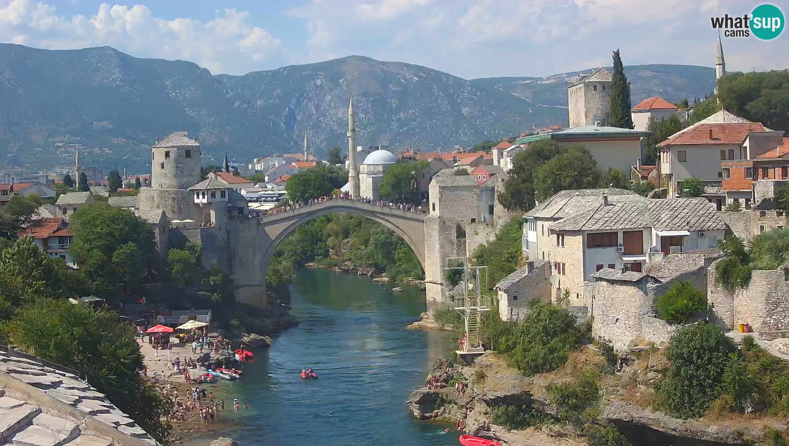 Cámara web de Mostar – El Viejo Puente sobre el río Neretva