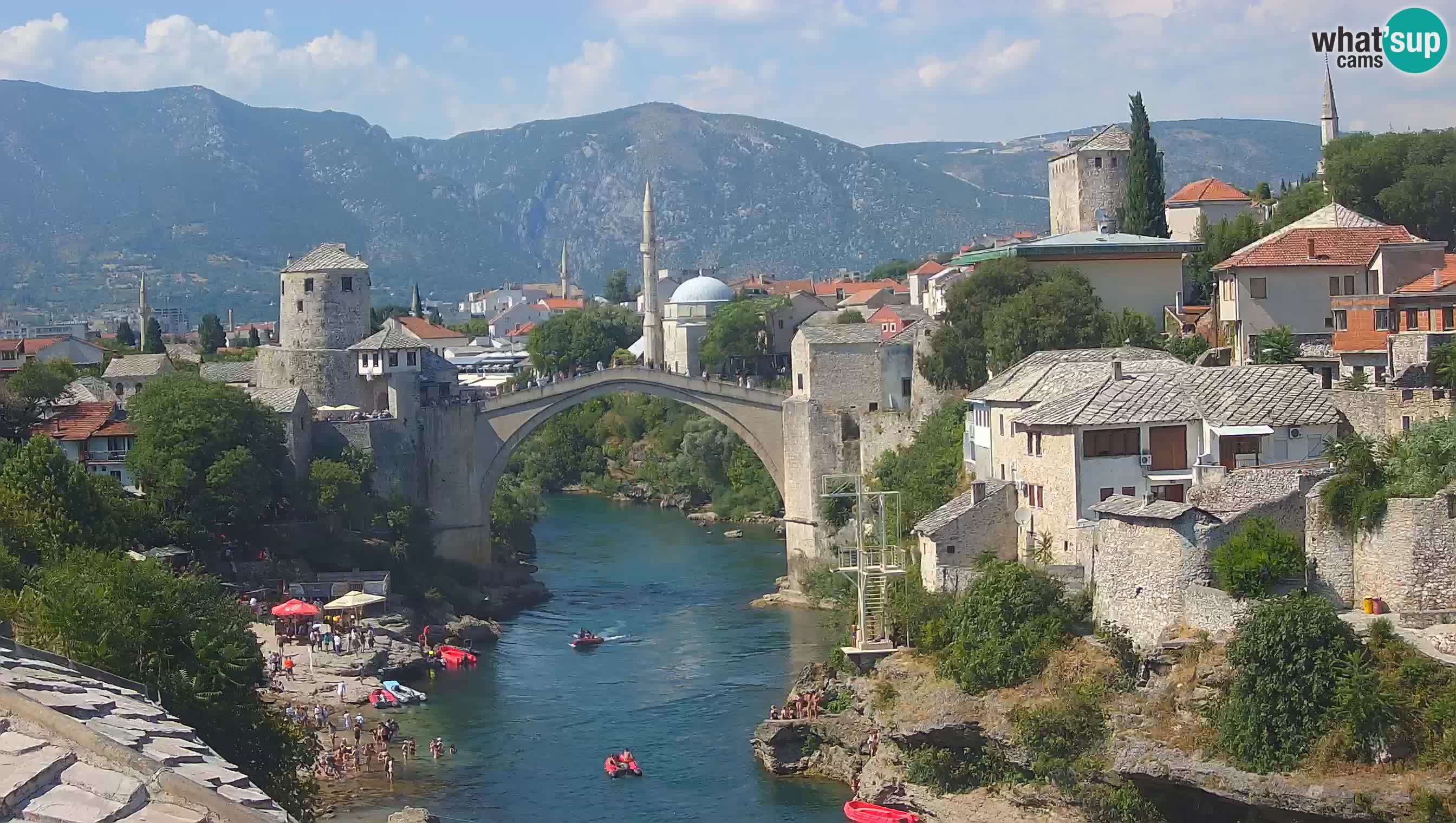 Webcam de Mostar – Le Vieux Pont sur la rivière Neretva