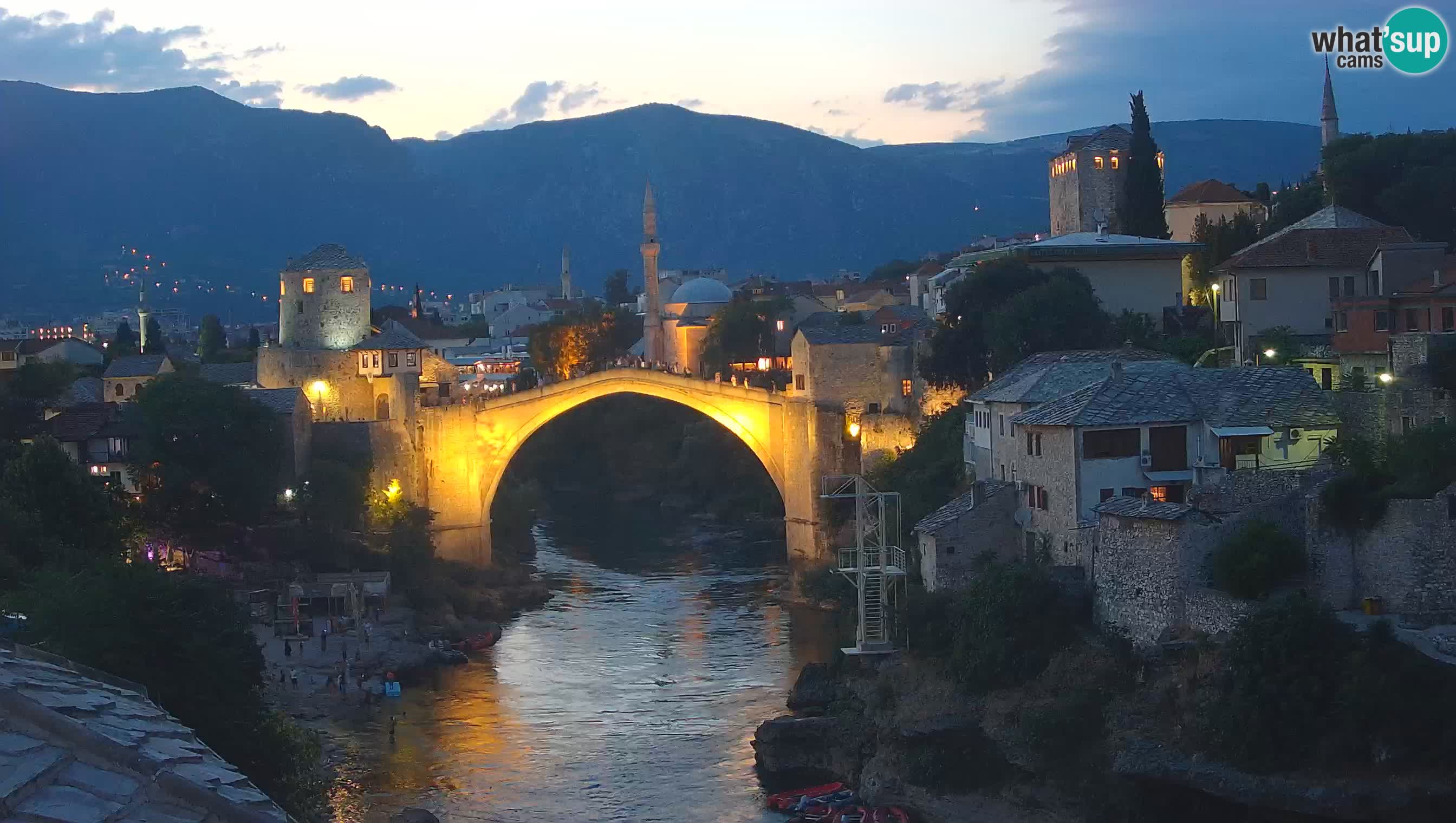 Webcam de Mostar – Le Vieux Pont sur la rivière Neretva