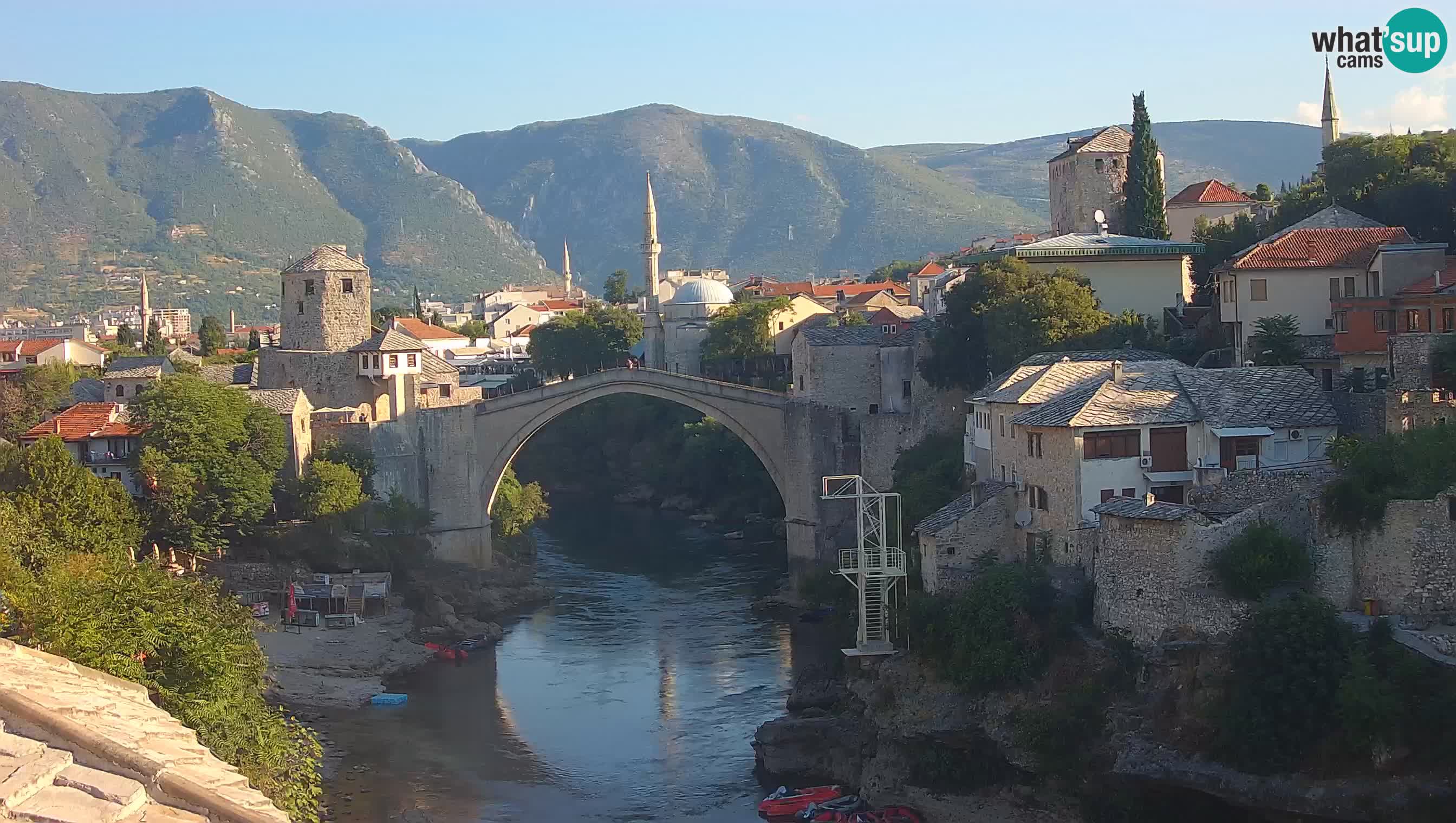Cámara web de Mostar – El Viejo Puente sobre el río Neretva
