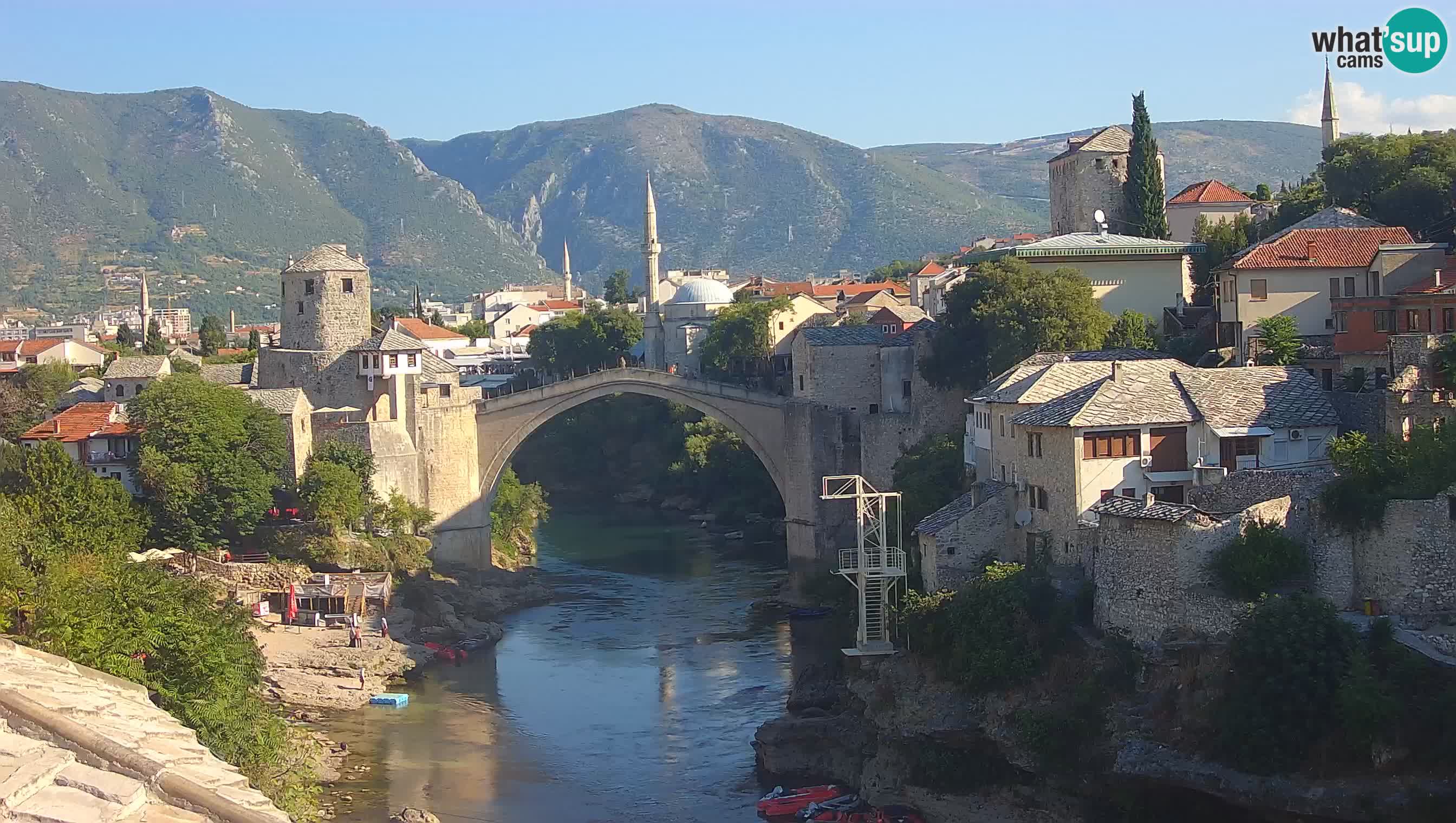Webcam de Mostar – Le Vieux Pont sur la rivière Neretva
