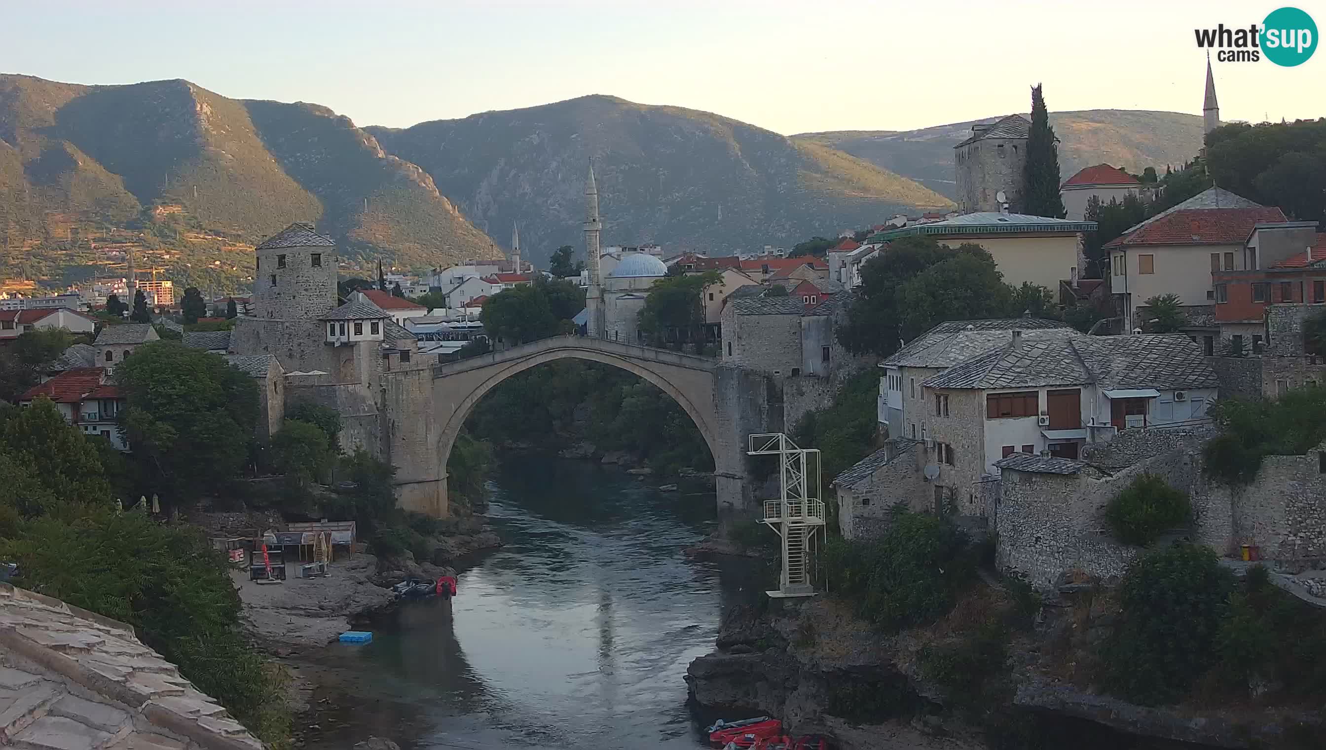 Webcam de Mostar – Le Vieux Pont sur la rivière Neretva