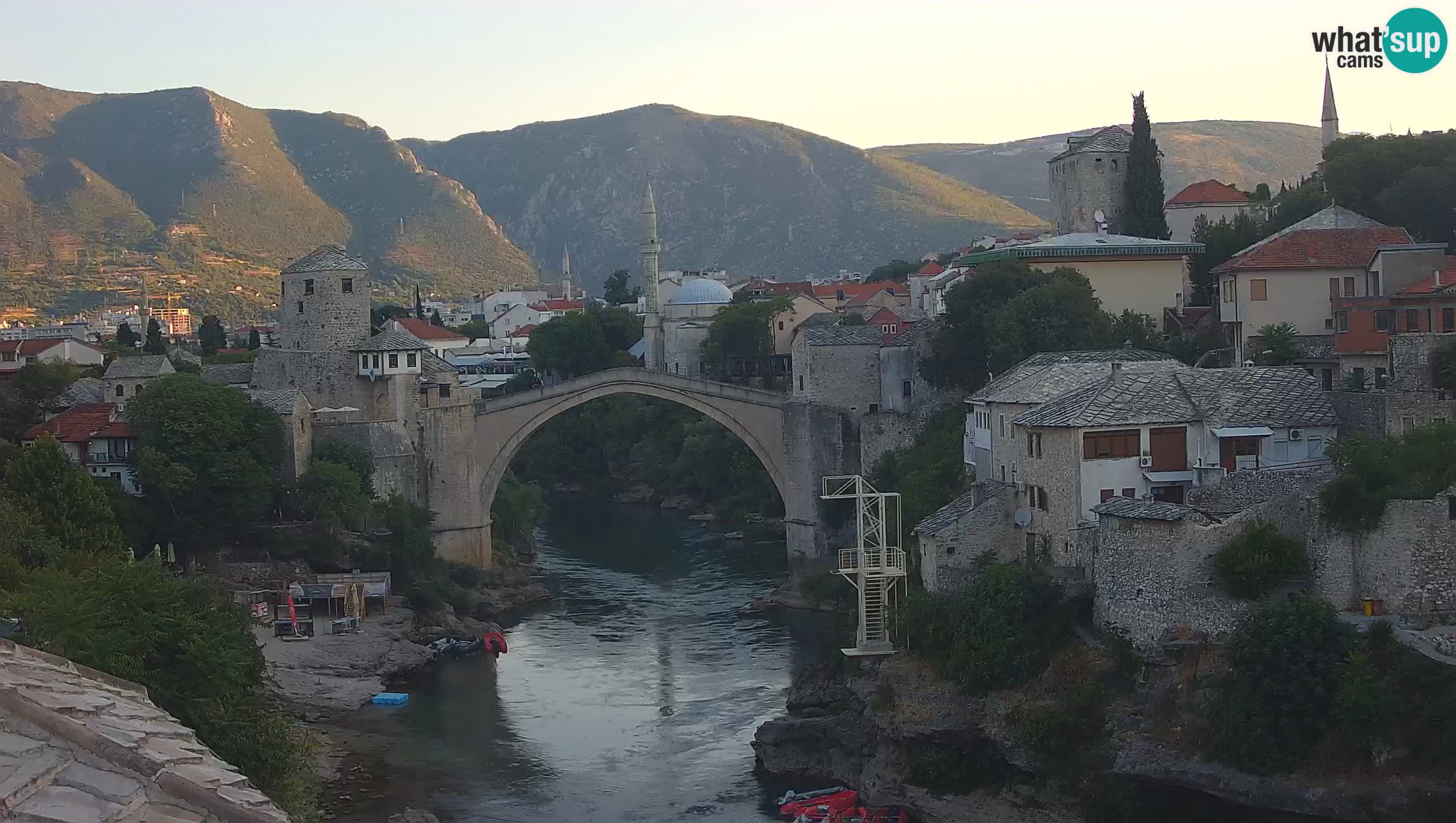 Webcam de Mostar – Le Vieux Pont sur la rivière Neretva