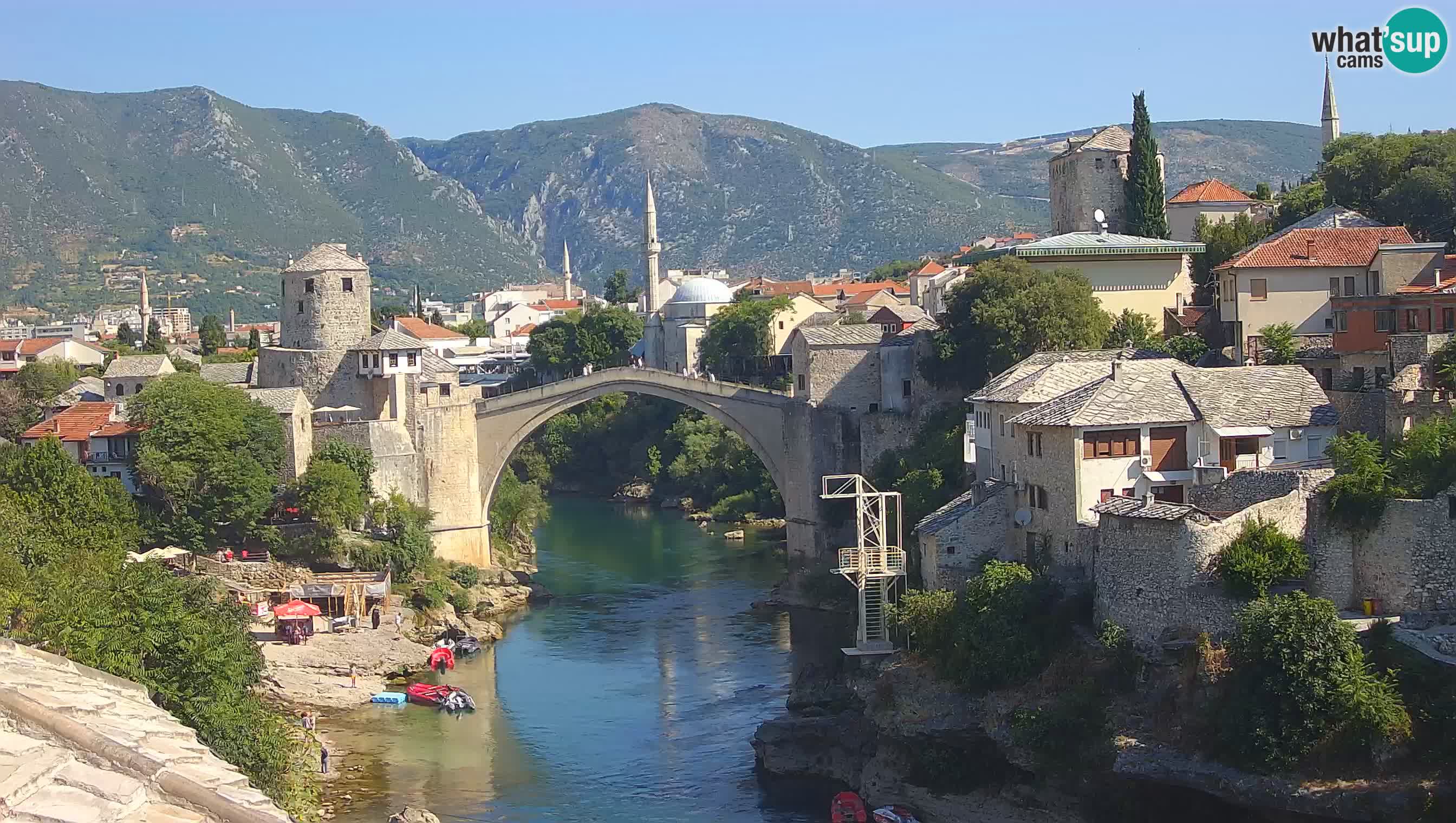 Cámara web de Mostar – El Viejo Puente sobre el río Neretva