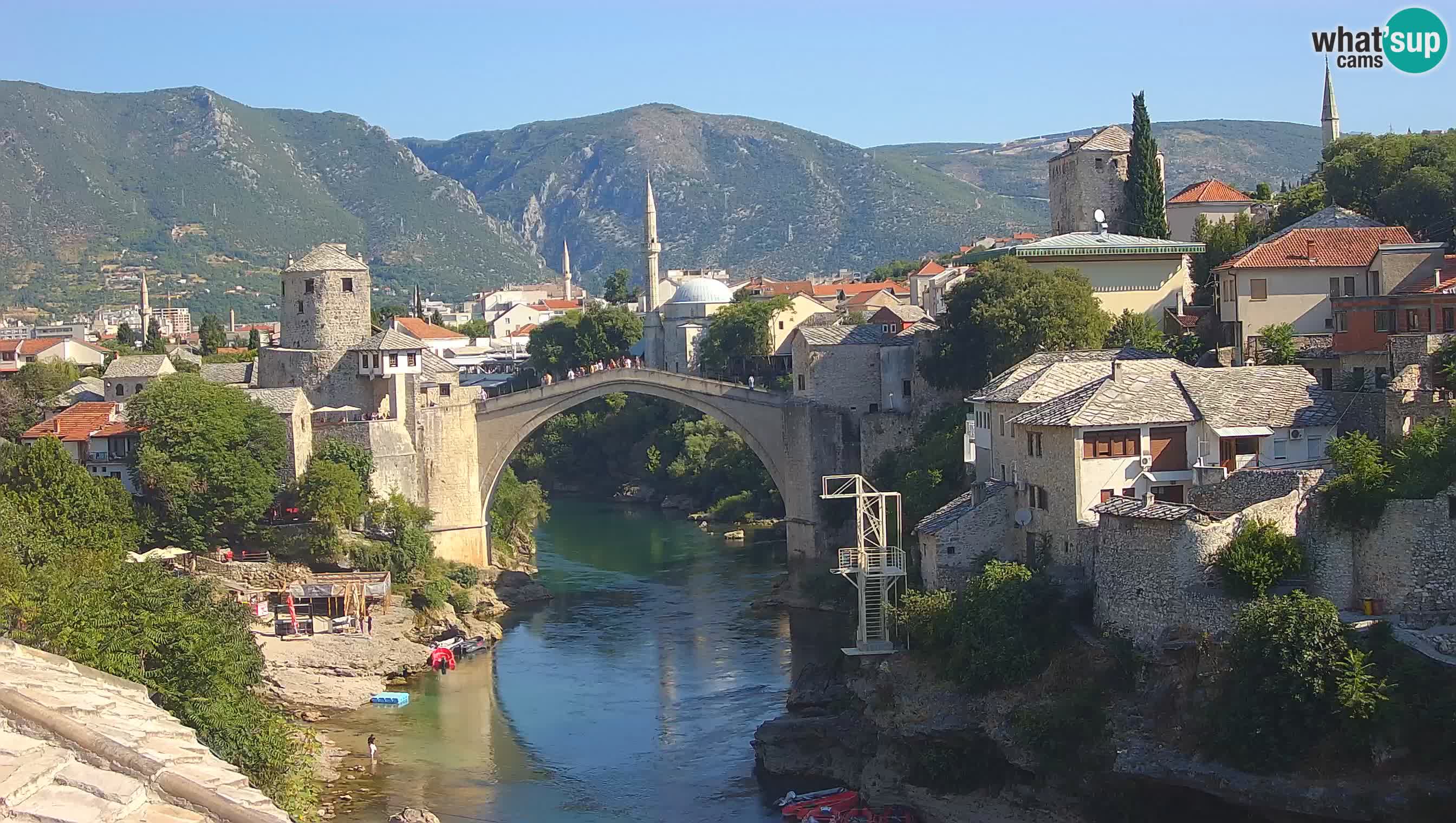 Cámara web de Mostar – El Viejo Puente sobre el río Neretva