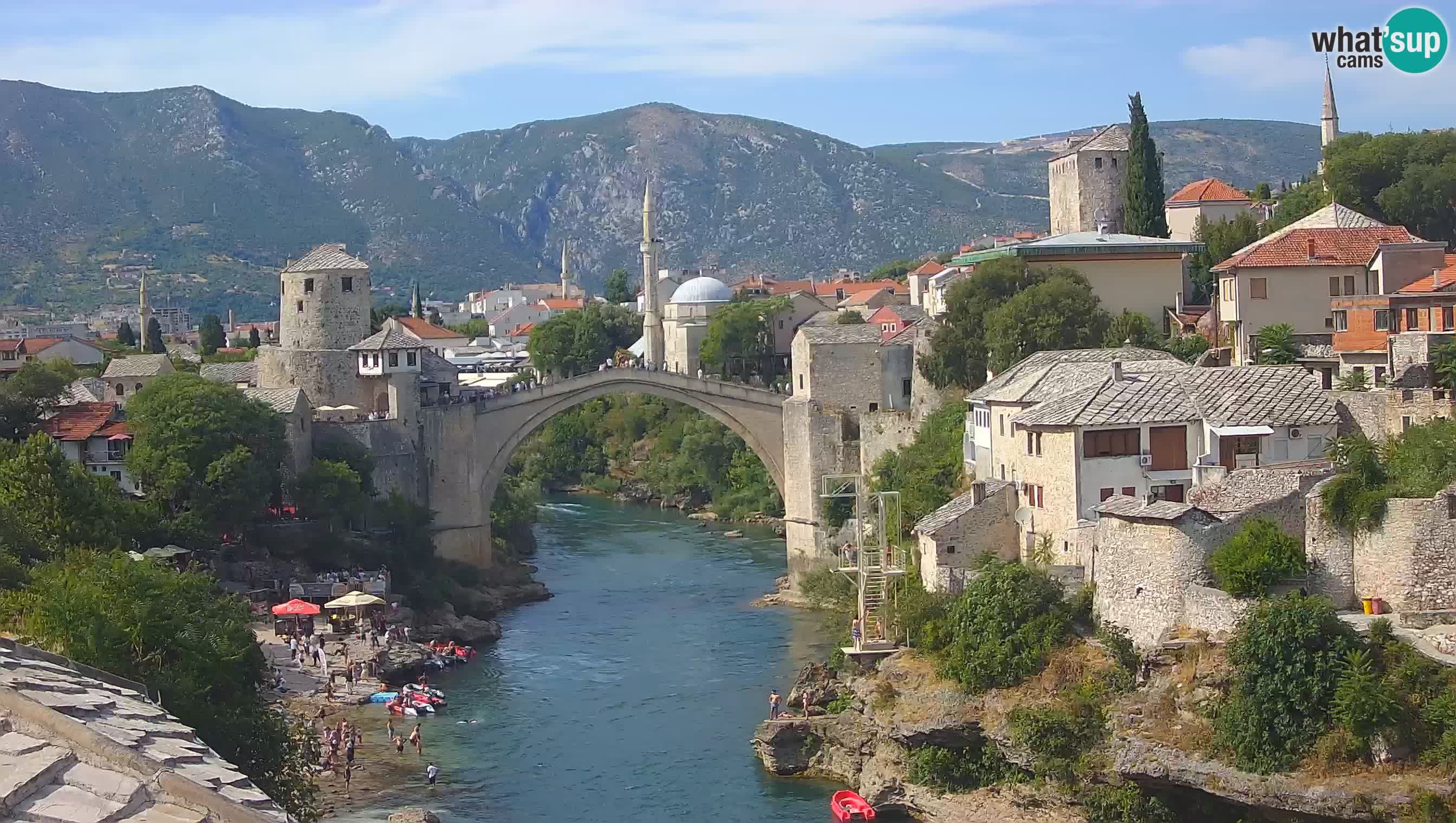 Webcam de Mostar – Le Vieux Pont sur la rivière Neretva