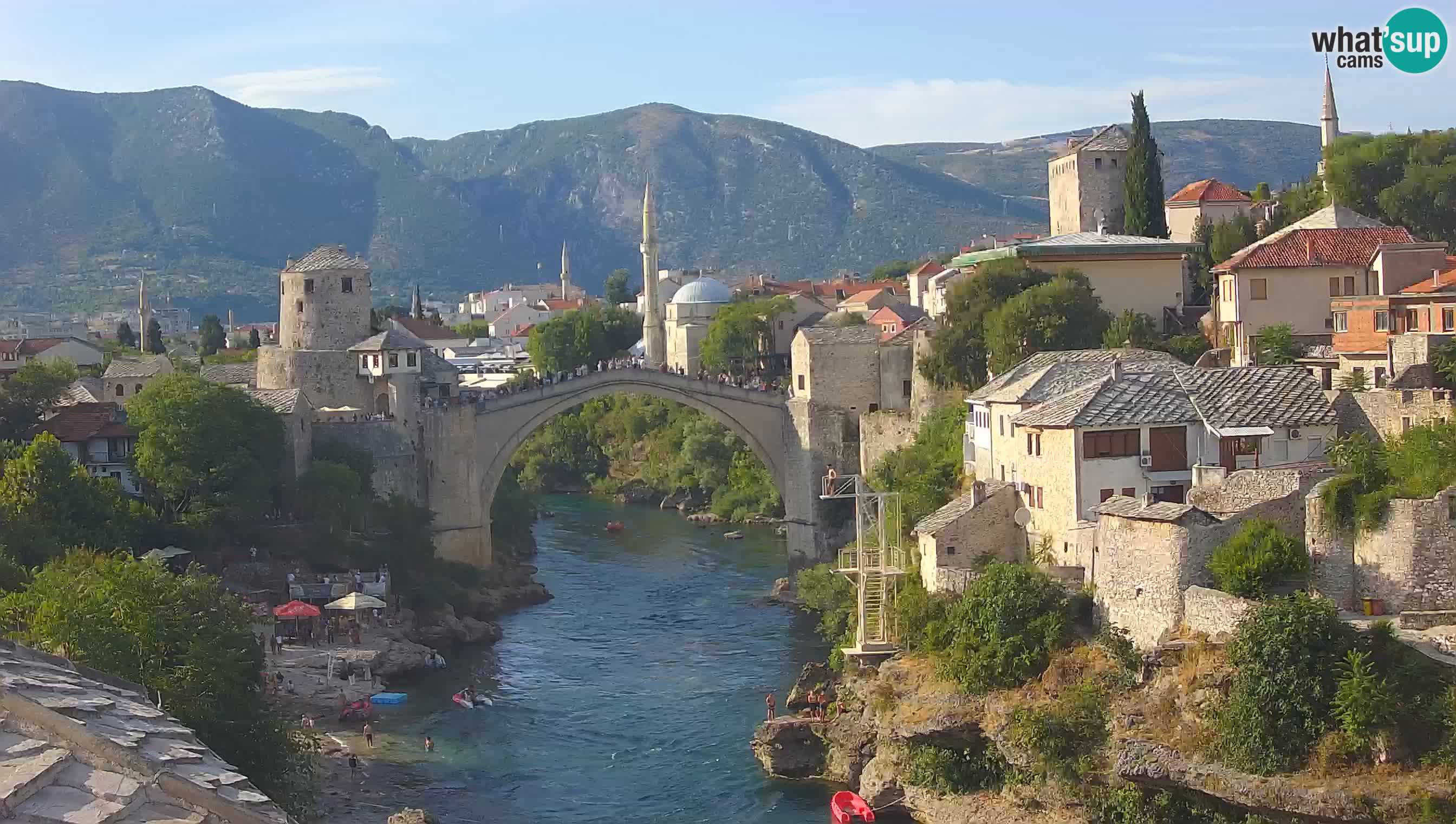 Webcam de Mostar – Le Vieux Pont sur la rivière Neretva