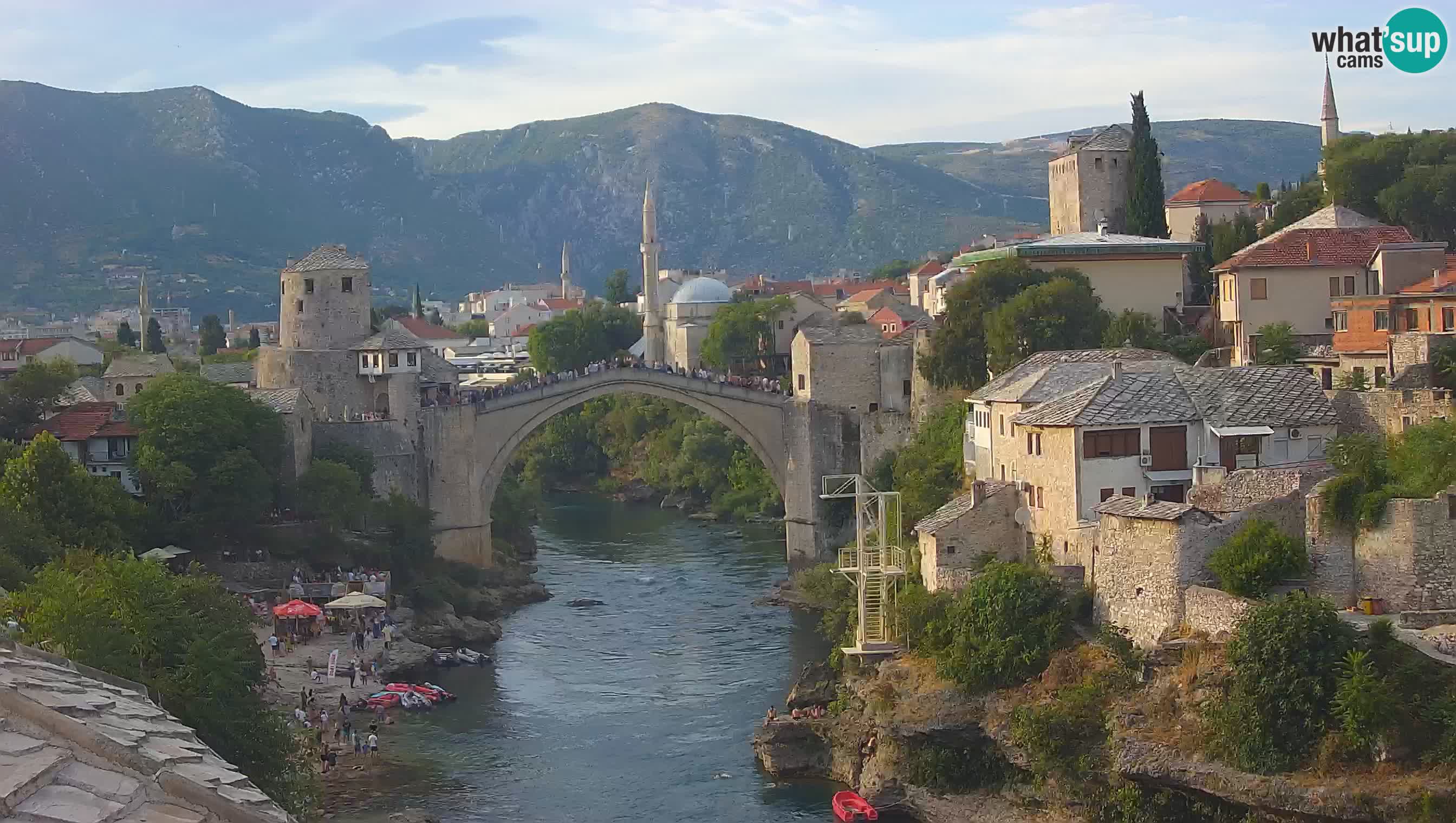 Cámara web de Mostar – El Viejo Puente sobre el río Neretva