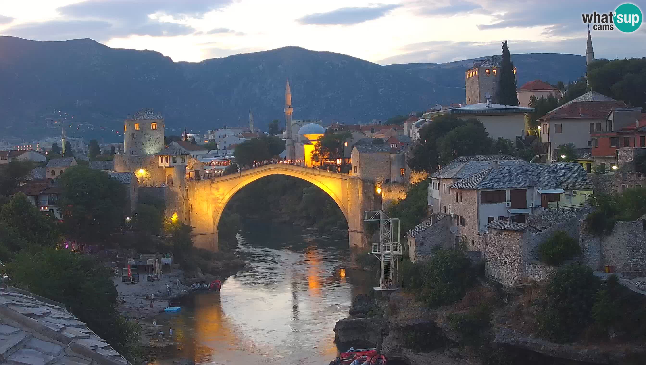 Webcam de Mostar – Le Vieux Pont sur la rivière Neretva