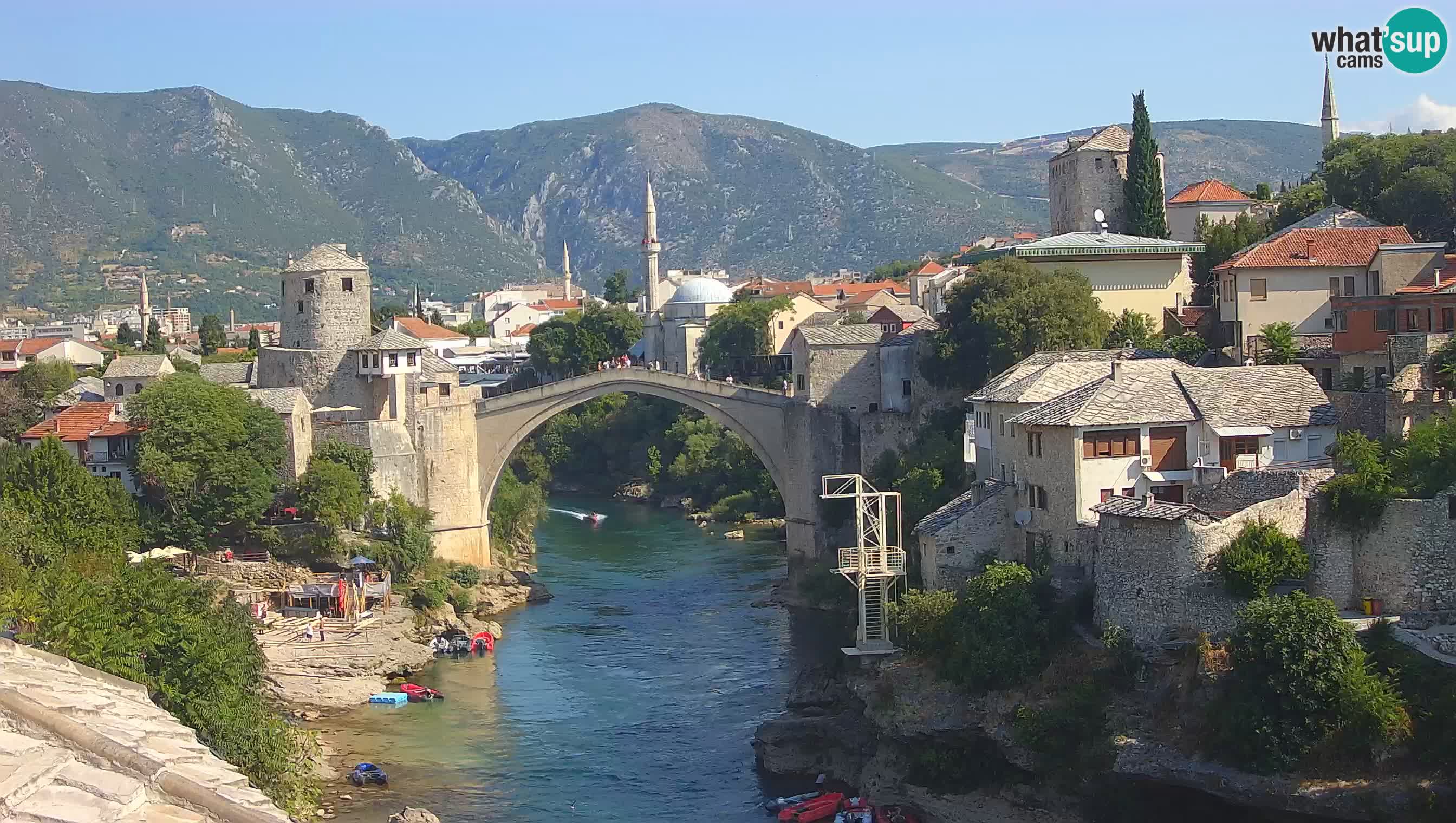Webcam de Mostar – Le Vieux Pont sur la rivière Neretva