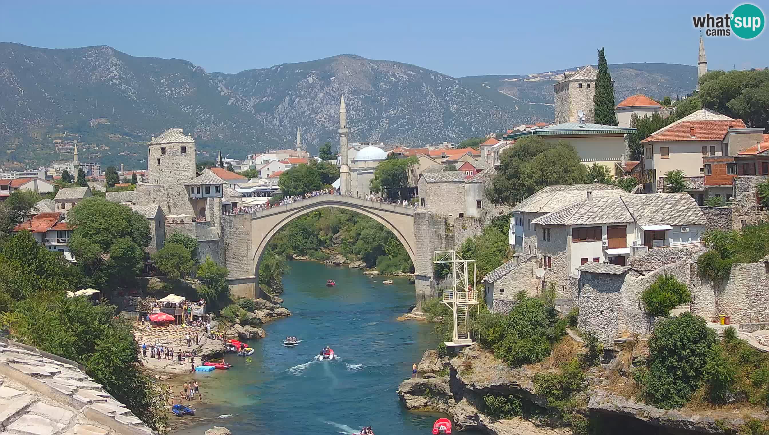 Webcam de Mostar – Le Vieux Pont sur la rivière Neretva