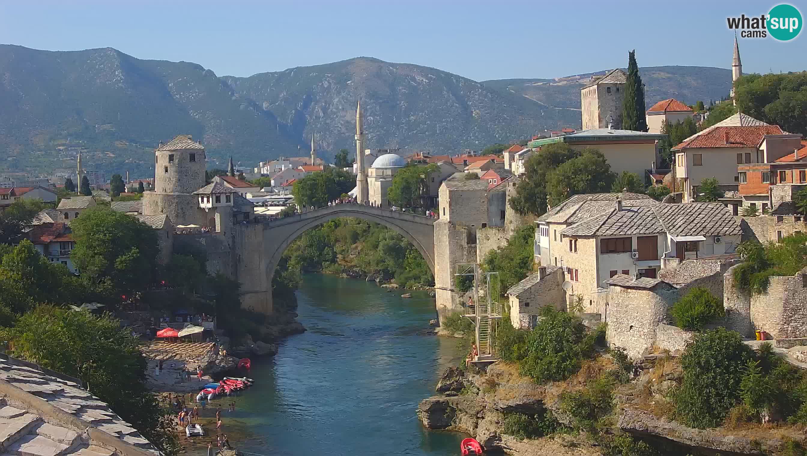 Webcam de Mostar – Le Vieux Pont sur la rivière Neretva