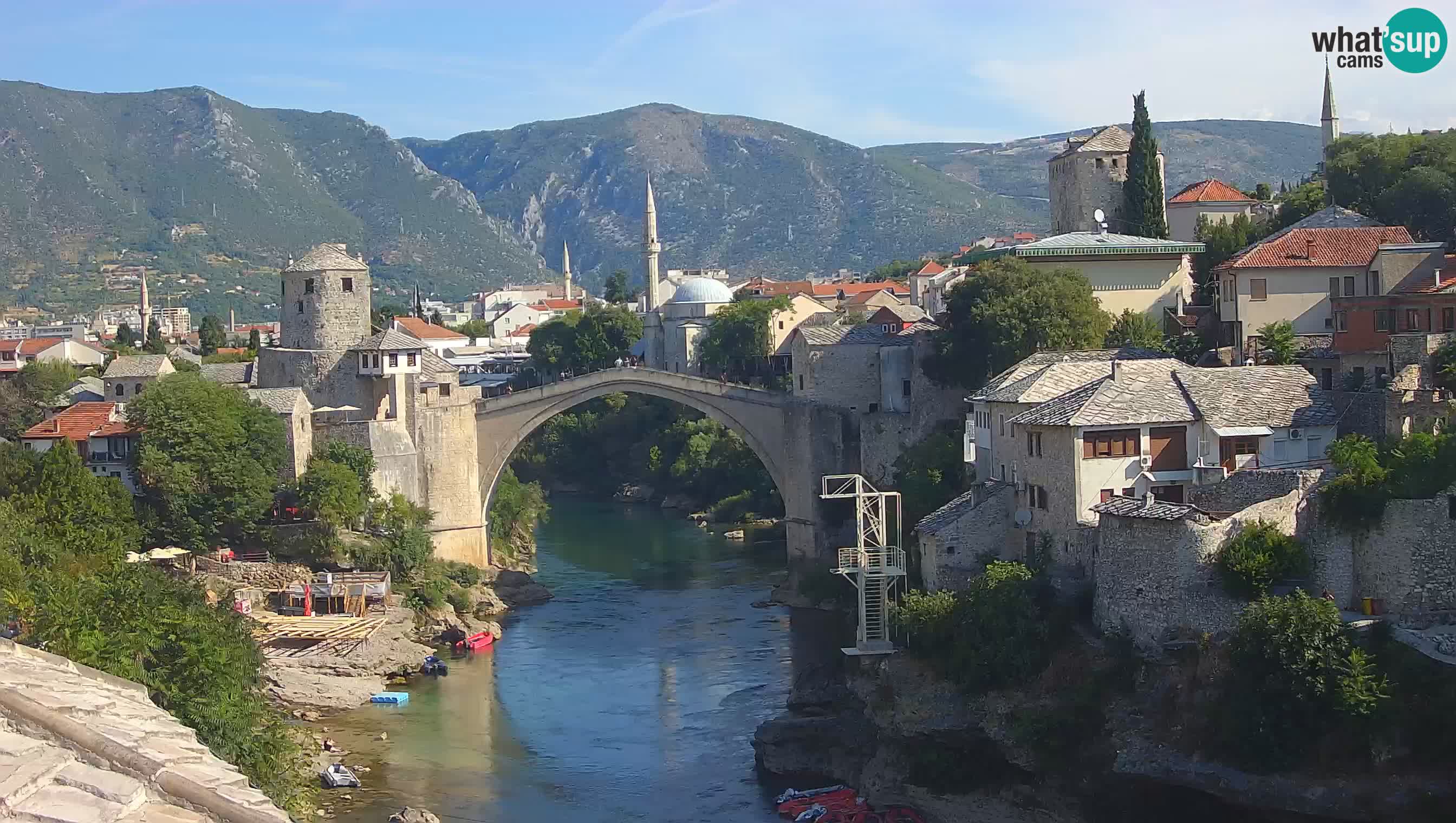 Mostar web kamera – Stari Most i rijeka Neretva – Goa Mostar