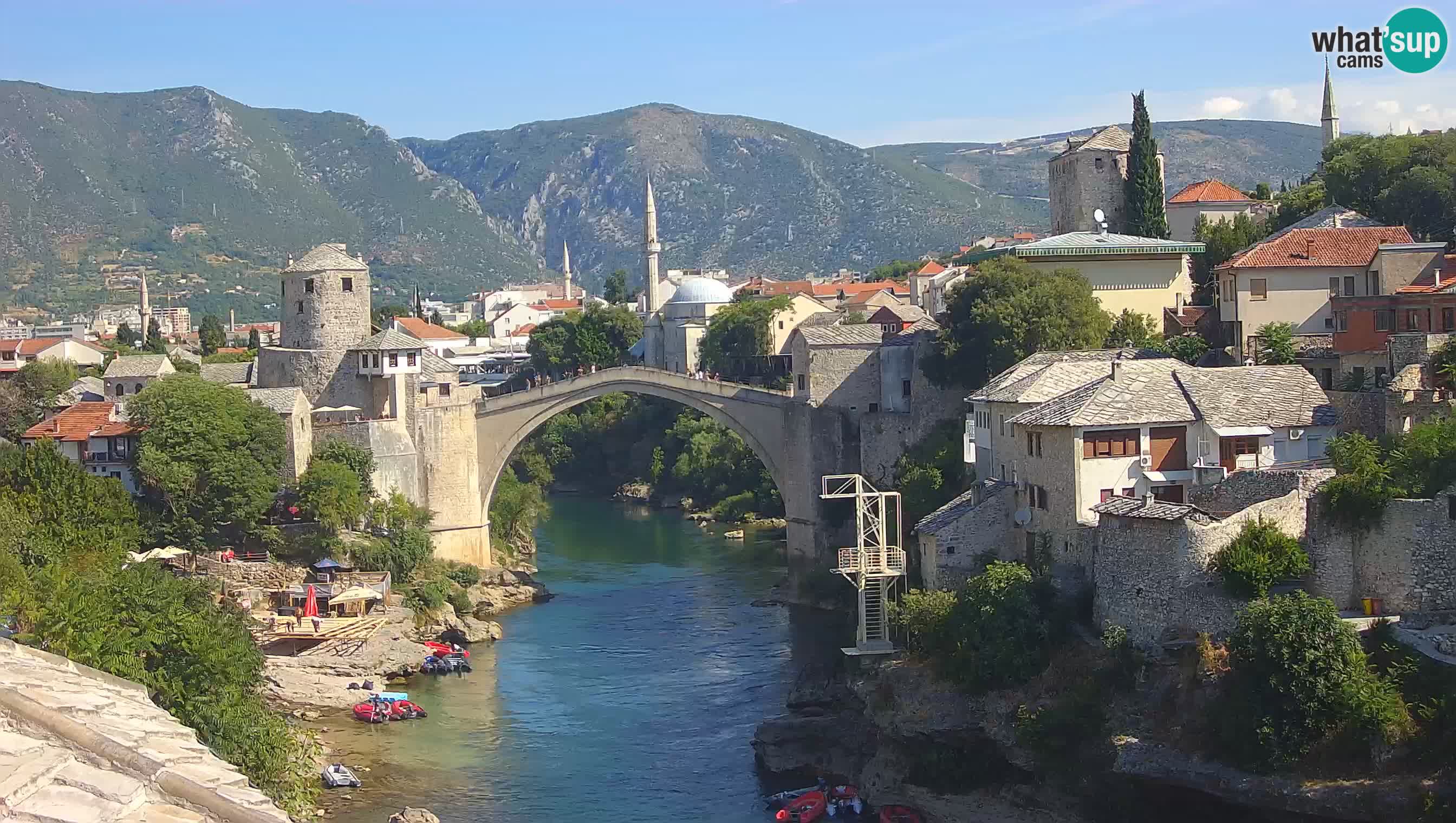 Cámara web de Mostar – El Viejo Puente sobre el río Neretva