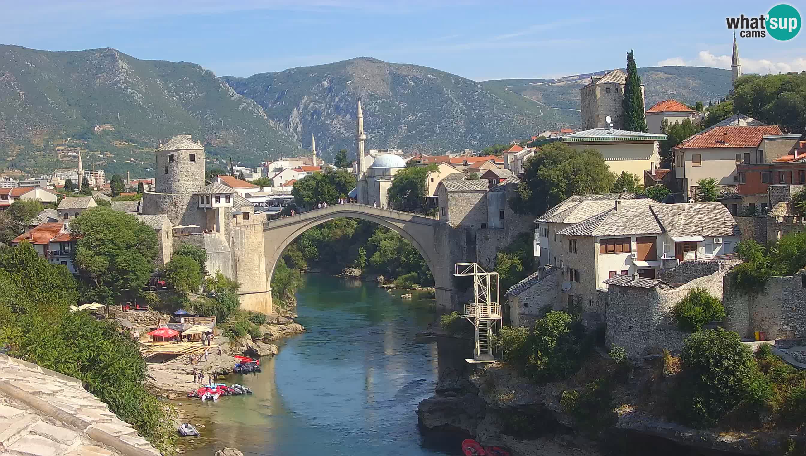 Webcam de Mostar – Le Vieux Pont sur la rivière Neretva
