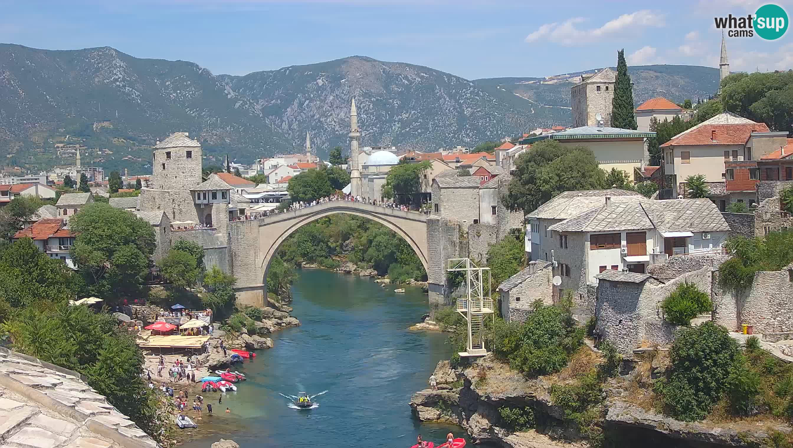 Webcam de Mostar – Le Vieux Pont sur la rivière Neretva