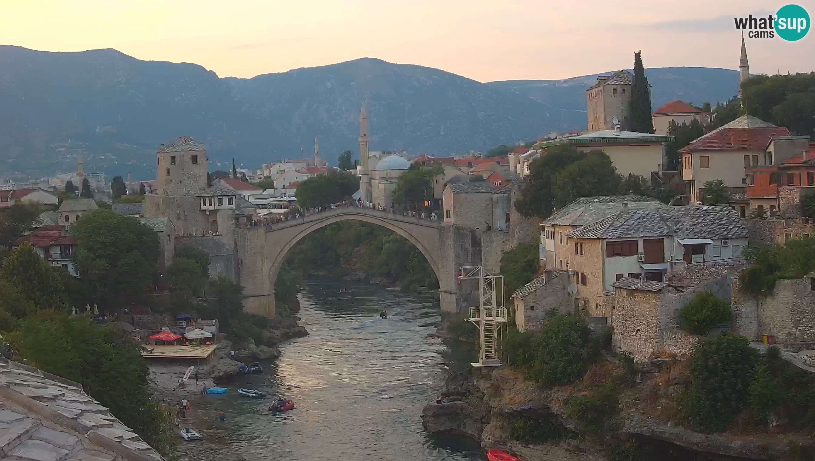 Webcam de Mostar – Le Vieux Pont sur la rivière Neretva