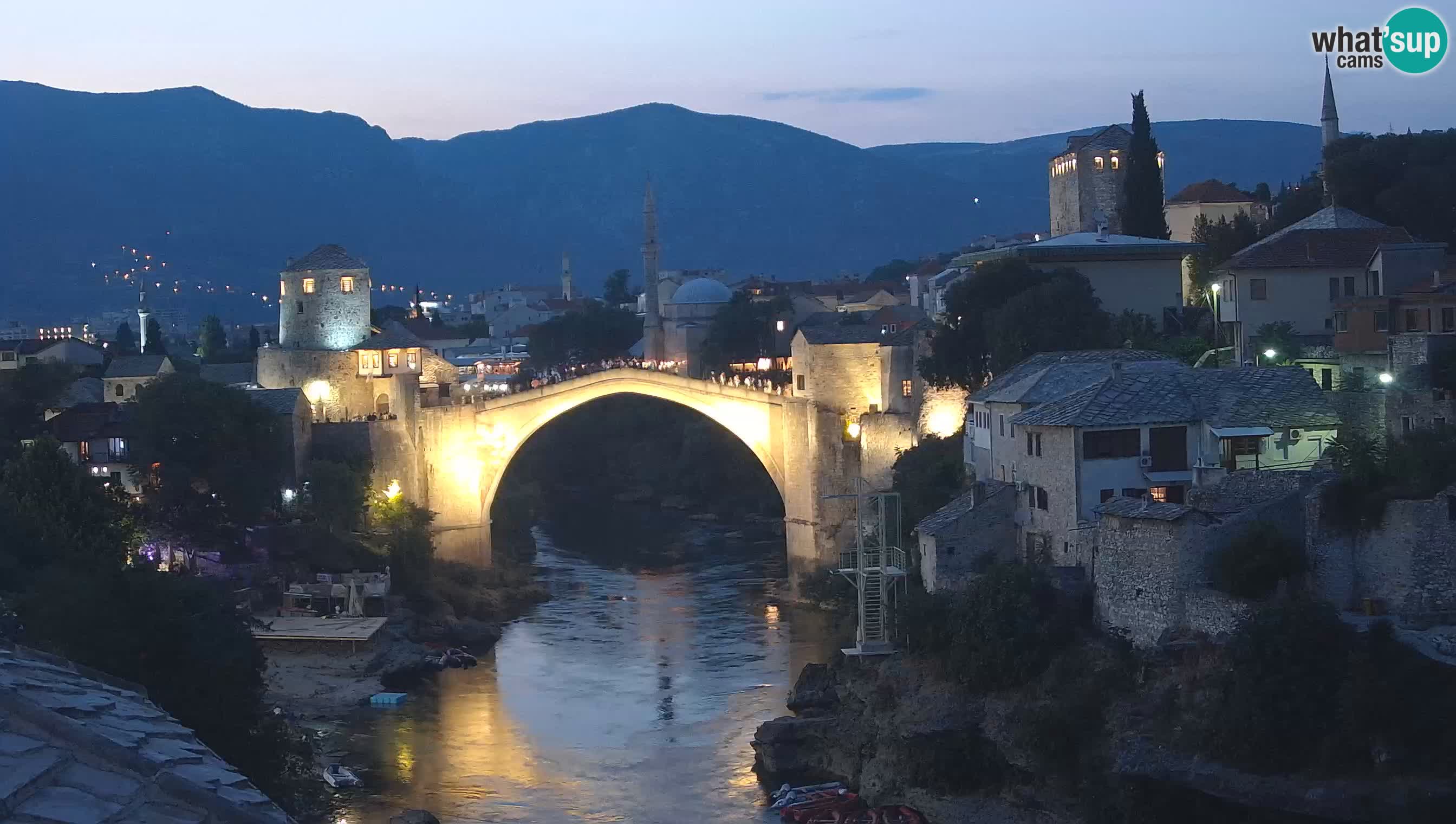 Webcam de Mostar – Le Vieux Pont sur la rivière Neretva