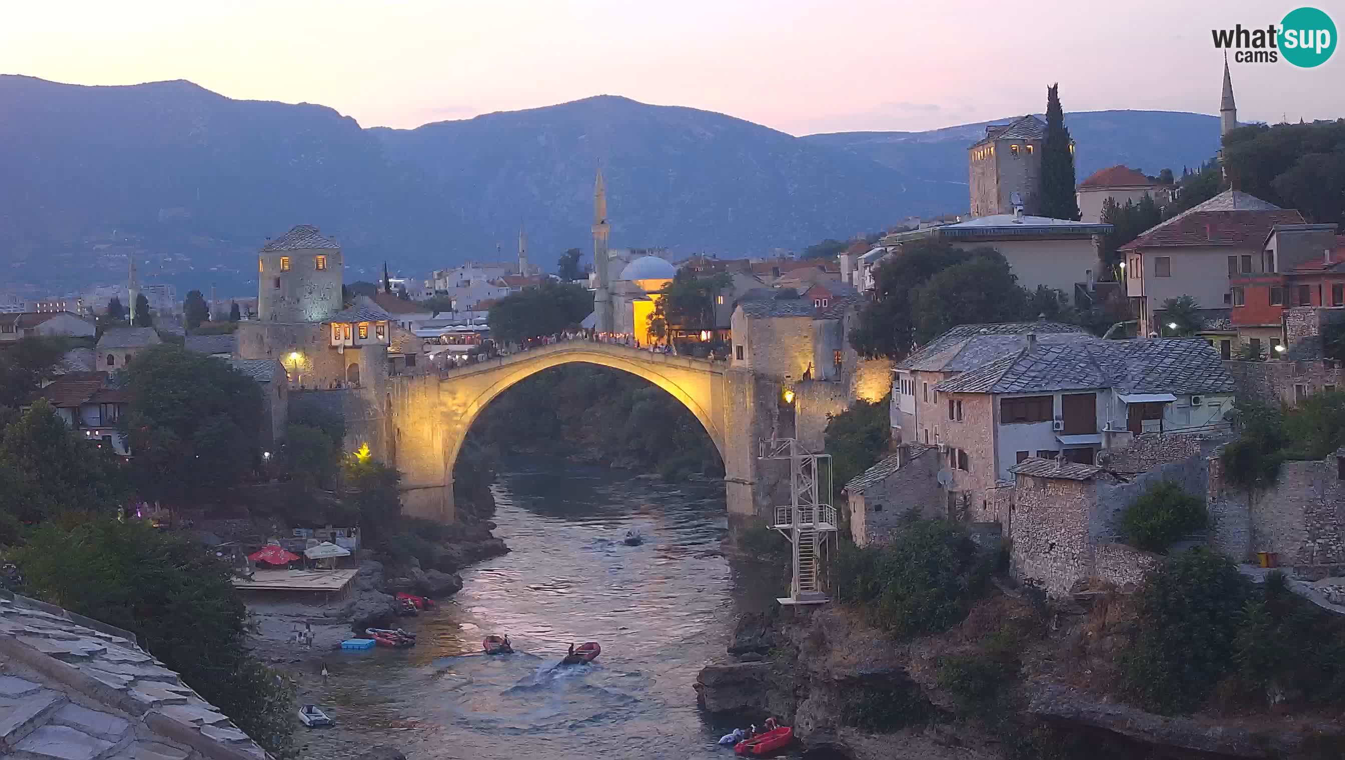 Cámara web de Mostar – El Viejo Puente sobre el río Neretva