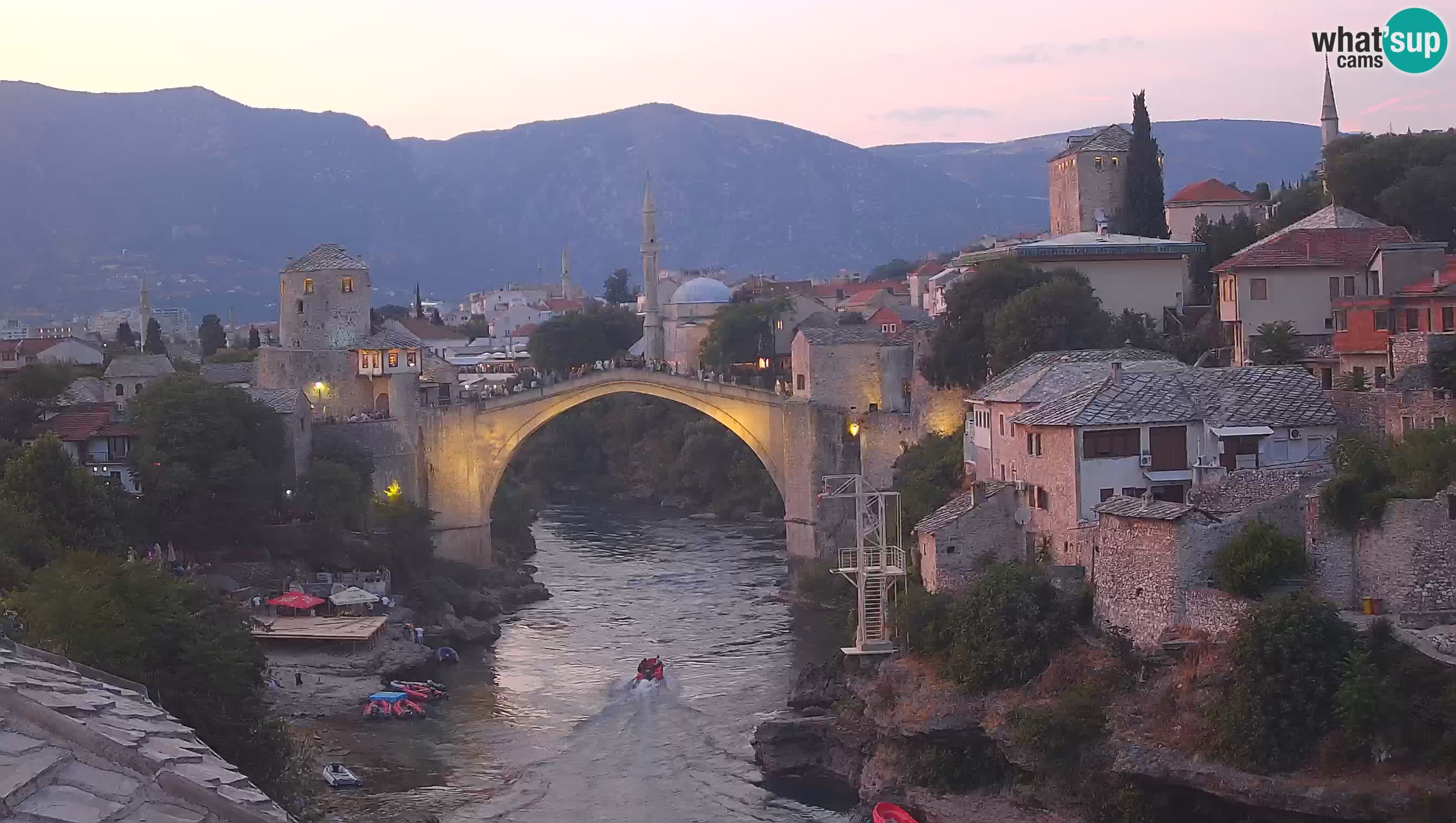 Webcam de Mostar – Le Vieux Pont sur la rivière Neretva