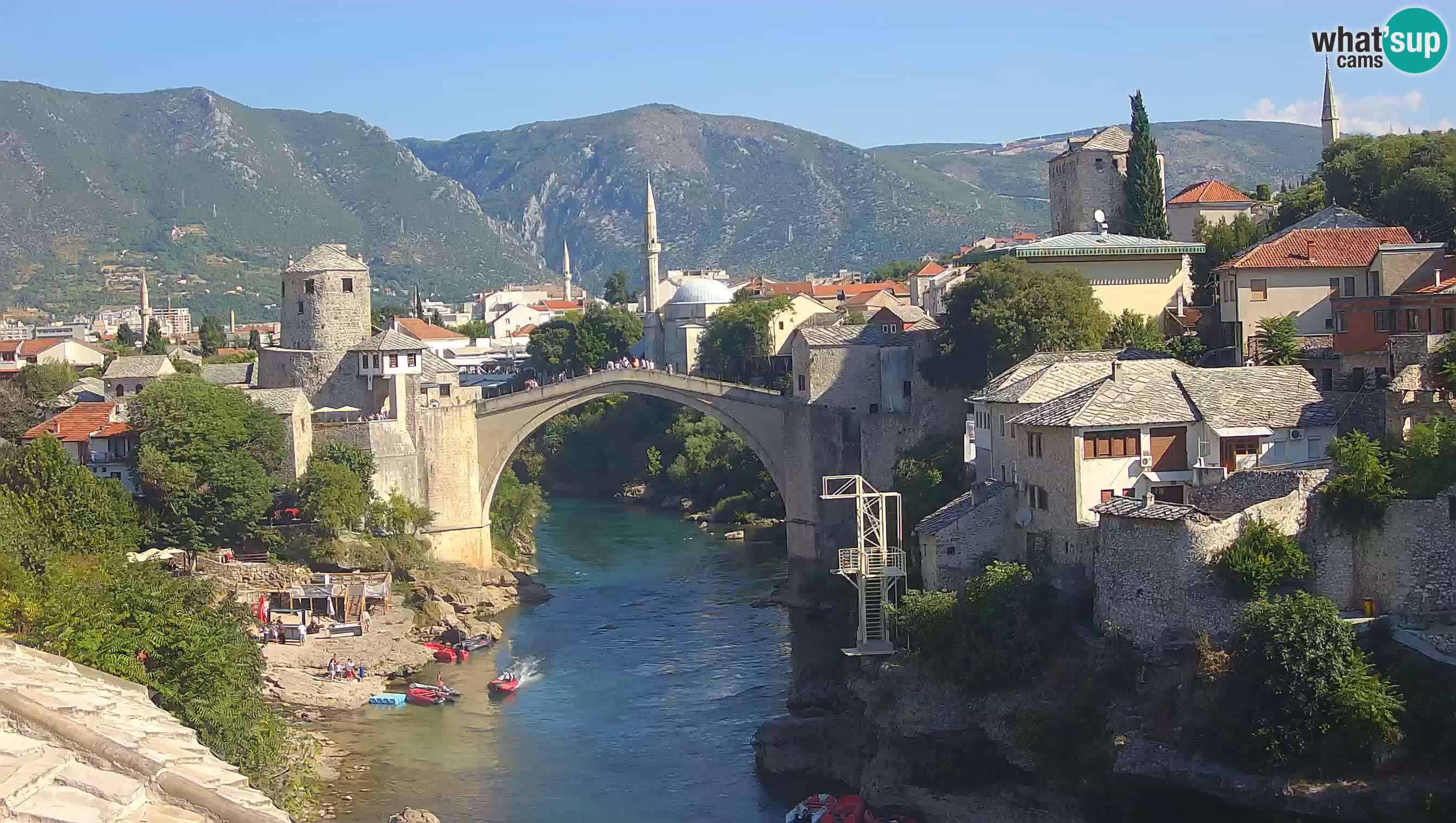 Cámara web de Mostar – El Viejo Puente sobre el río Neretva