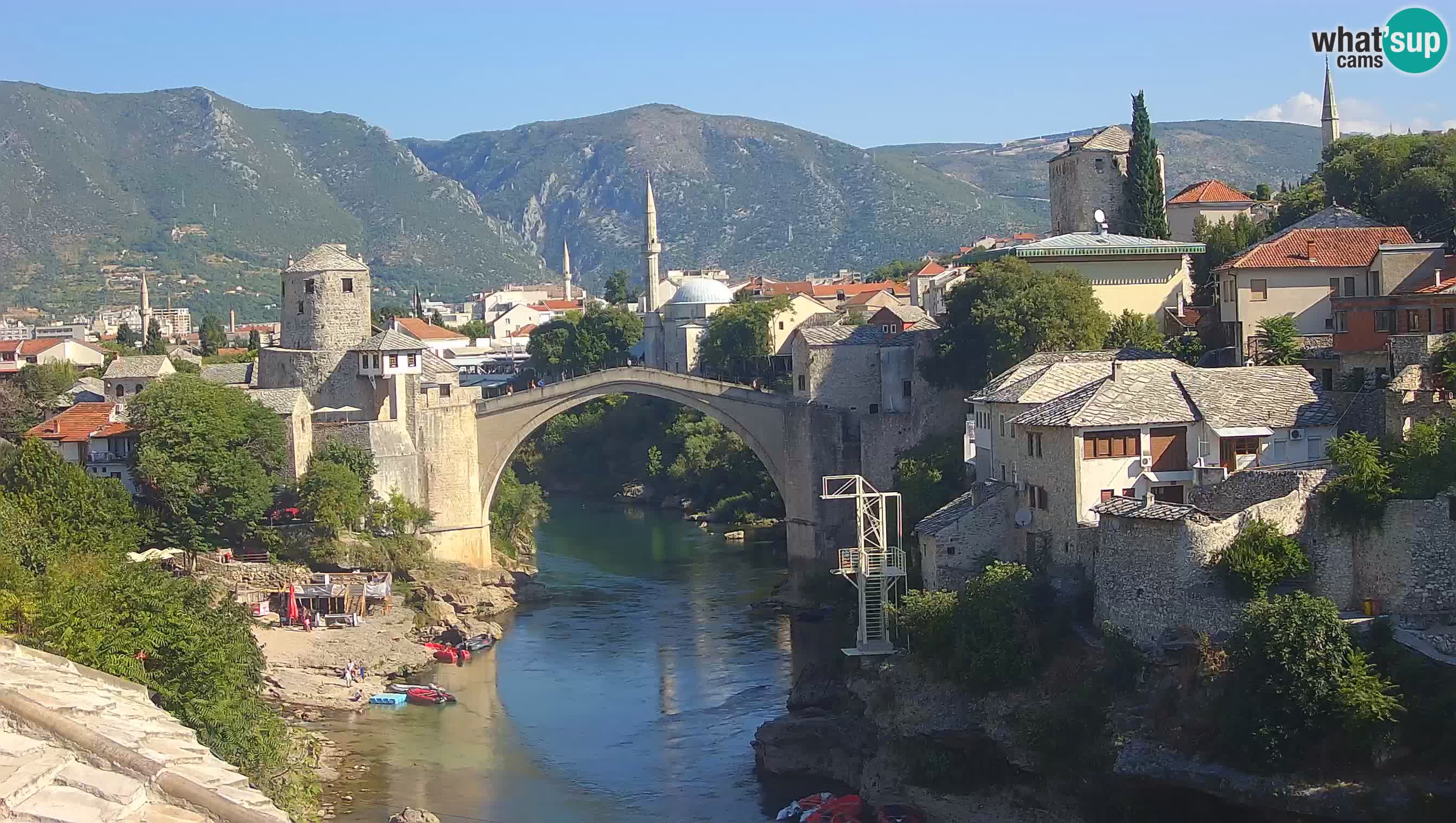 Webcam de Mostar – Le Vieux Pont sur la rivière Neretva