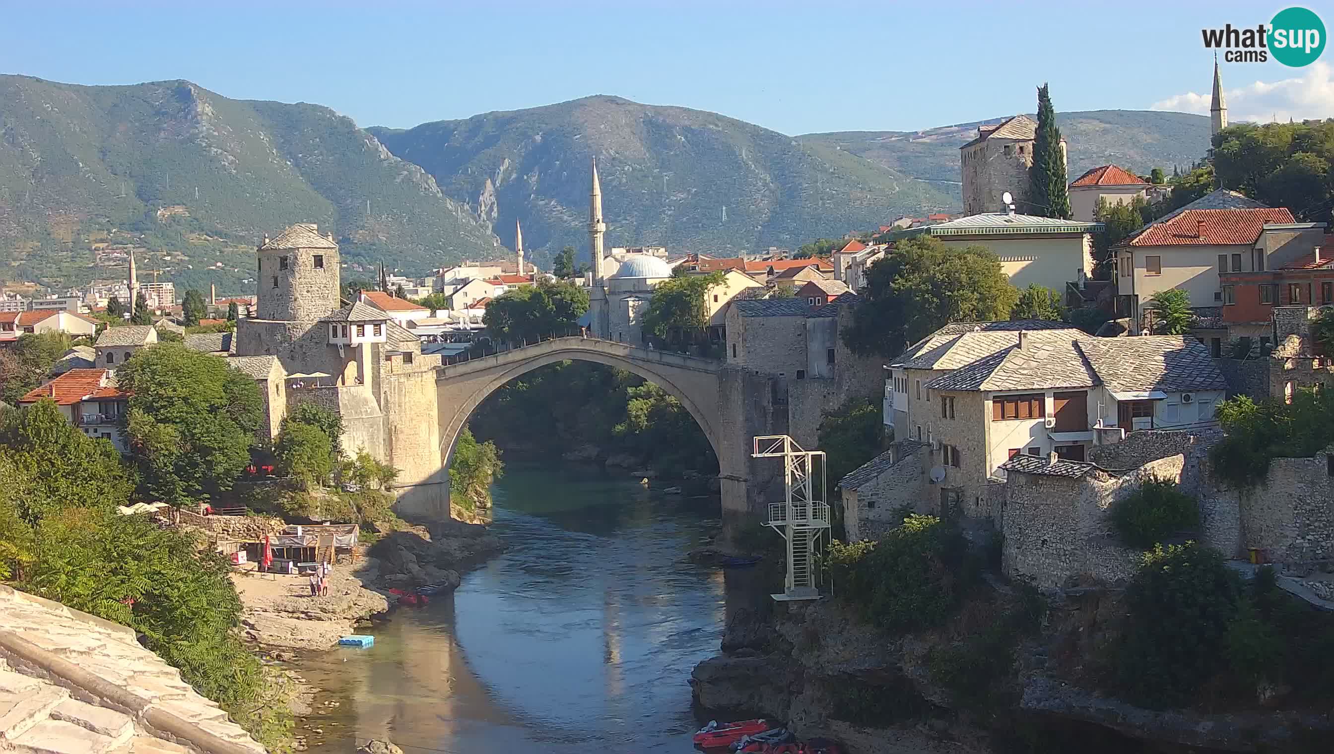 Cámara web de Mostar – El Viejo Puente sobre el río Neretva