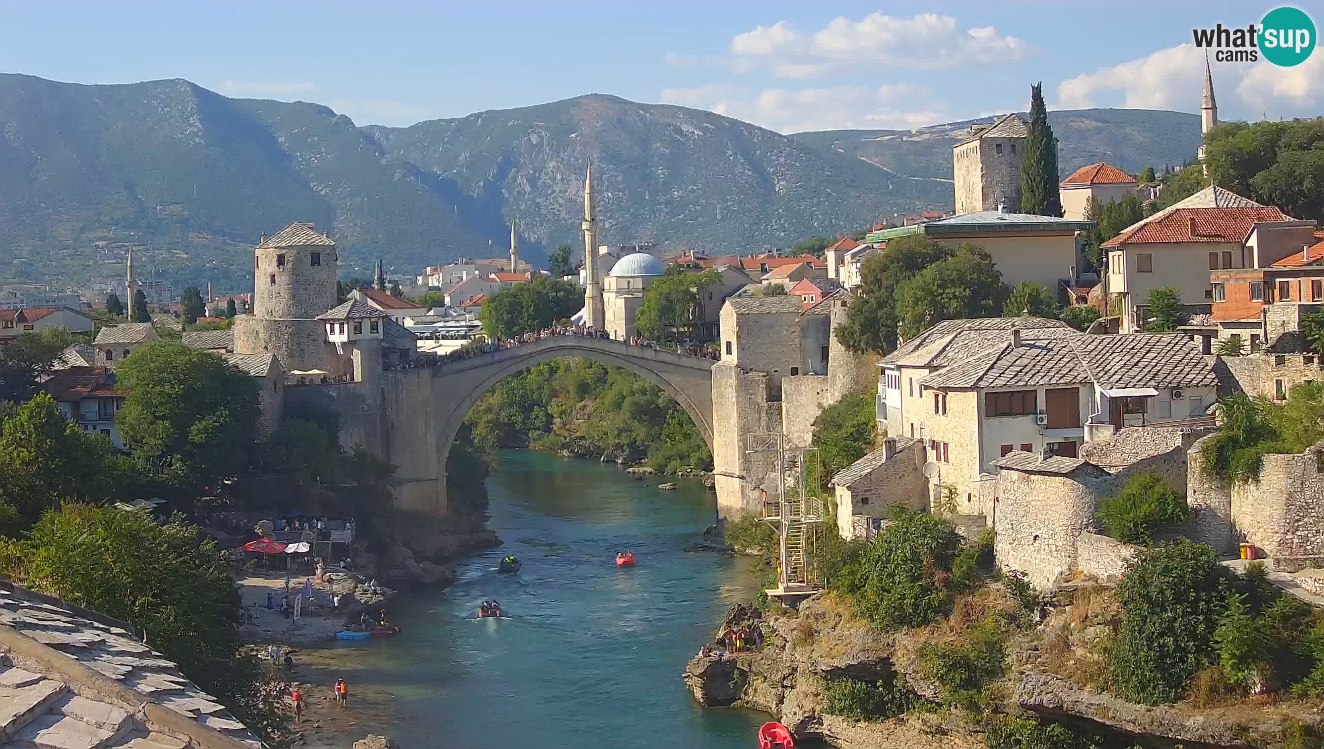 Cámara web de Mostar – El Viejo Puente sobre el río Neretva