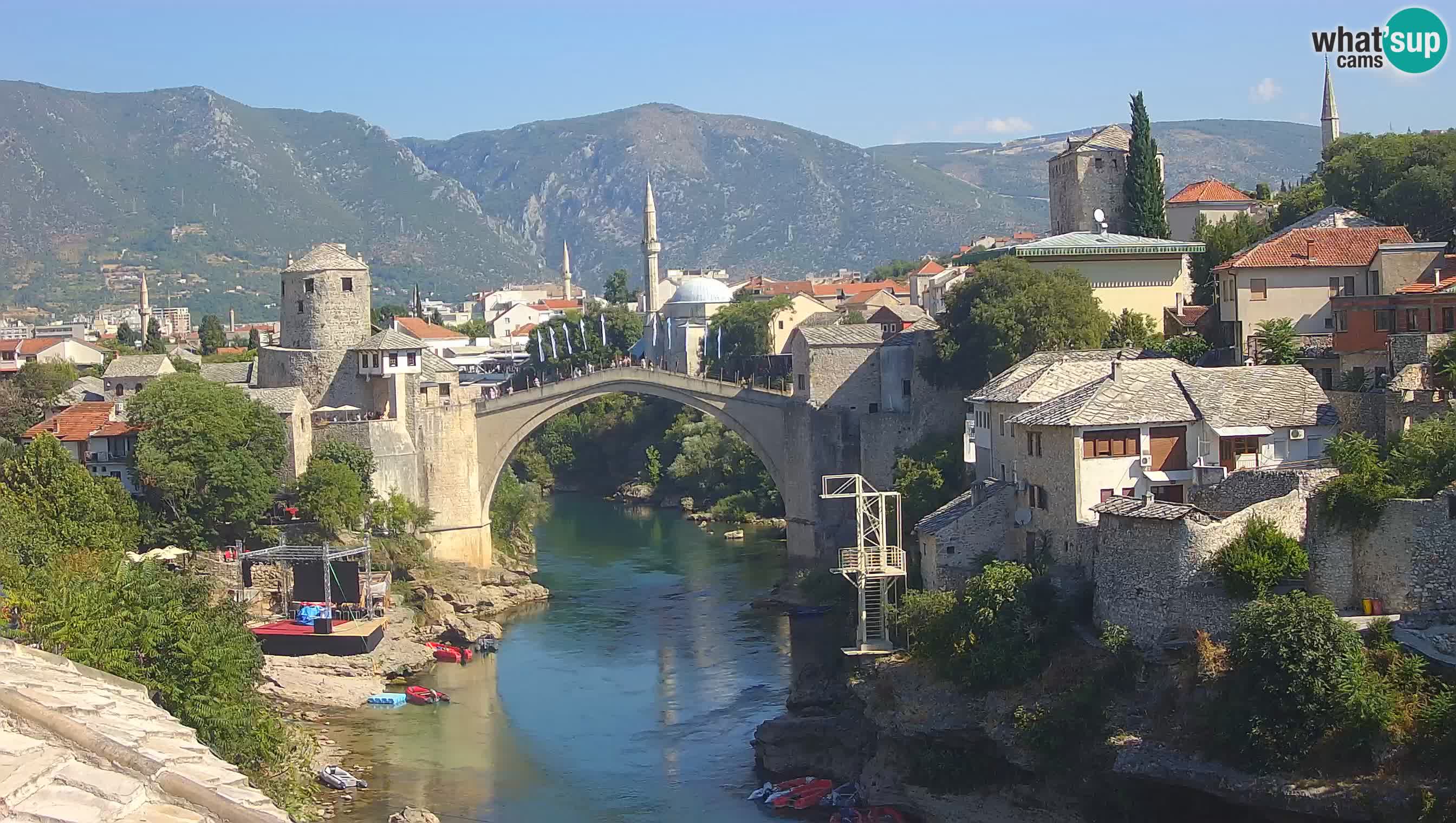 Cámara web de Mostar – El Viejo Puente sobre el río Neretva