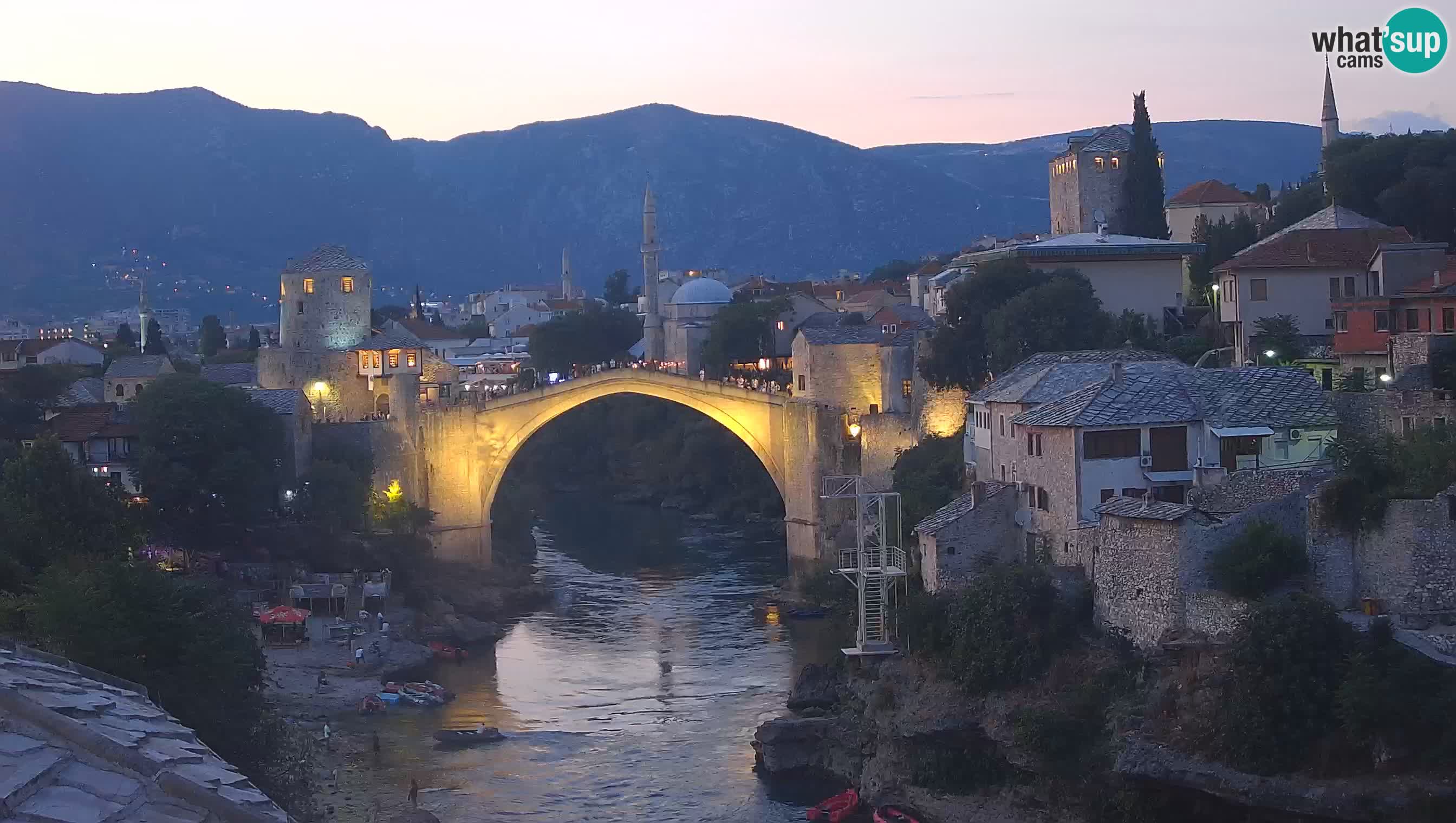 Webcam de Mostar – Le Vieux Pont sur la rivière Neretva