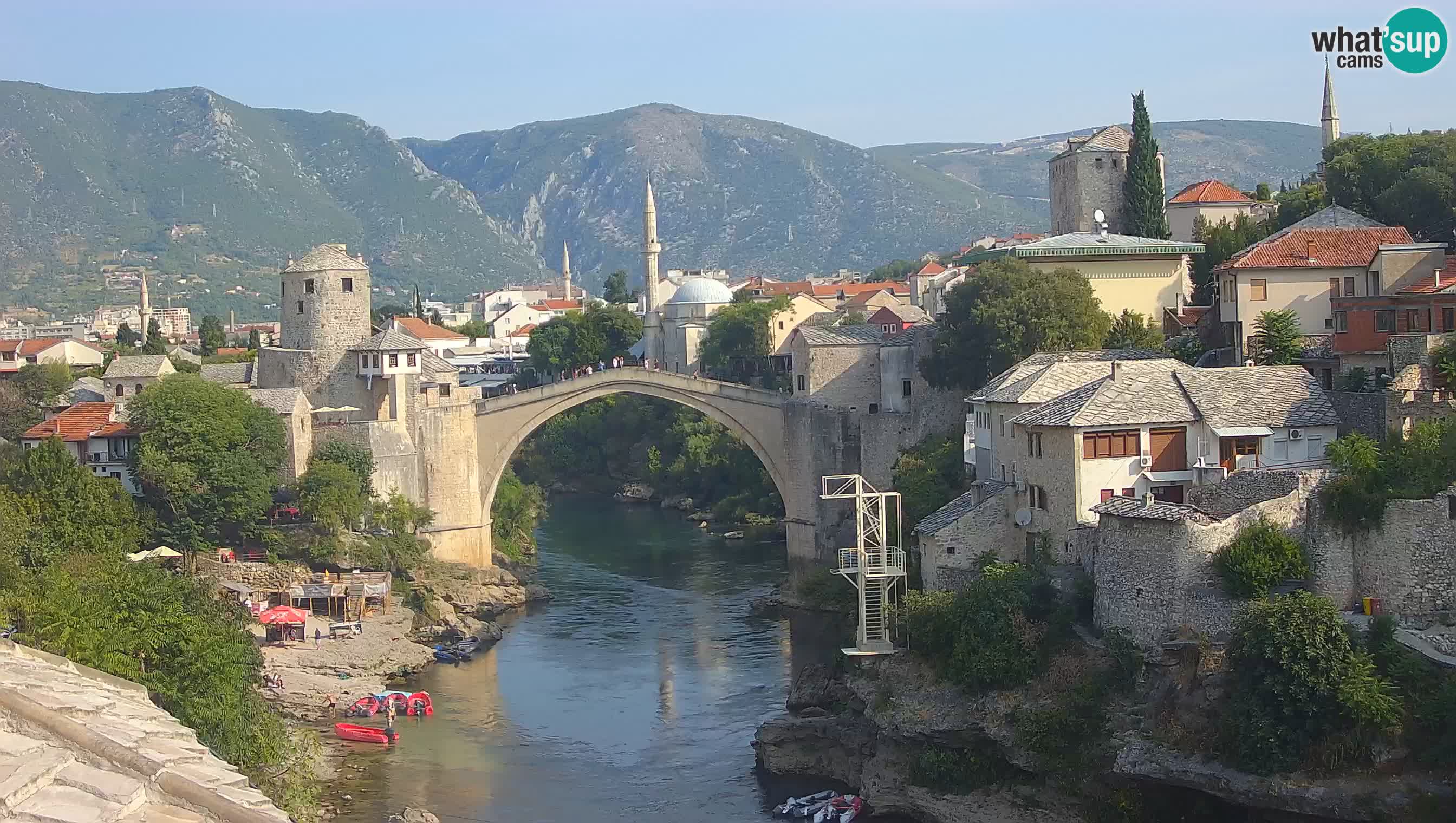 Webcam de Mostar – Le Vieux Pont sur la rivière Neretva