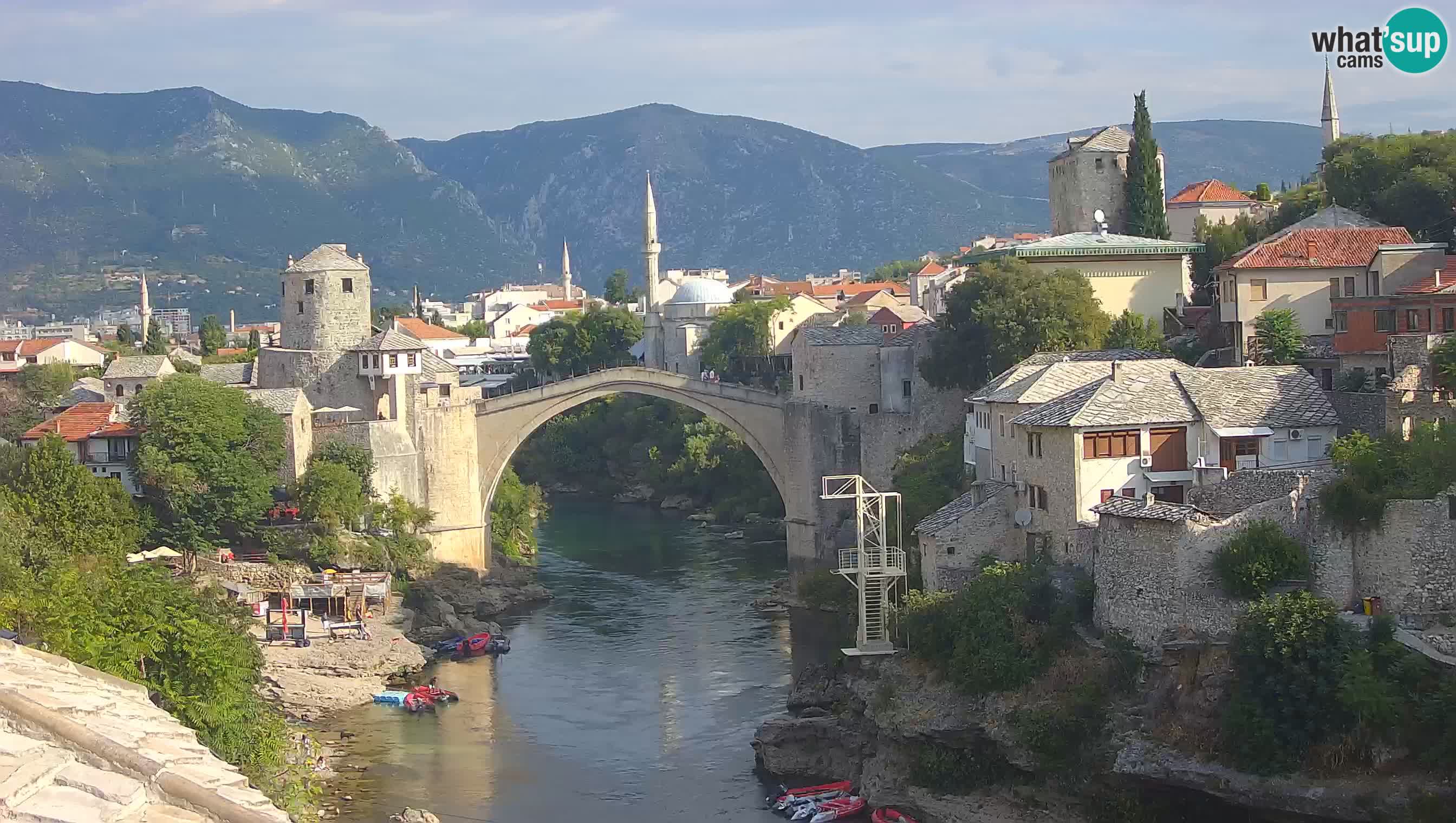 Mostar live – Webcam auf die Alte Brücke (Stari Most) und den Fluss Neretva