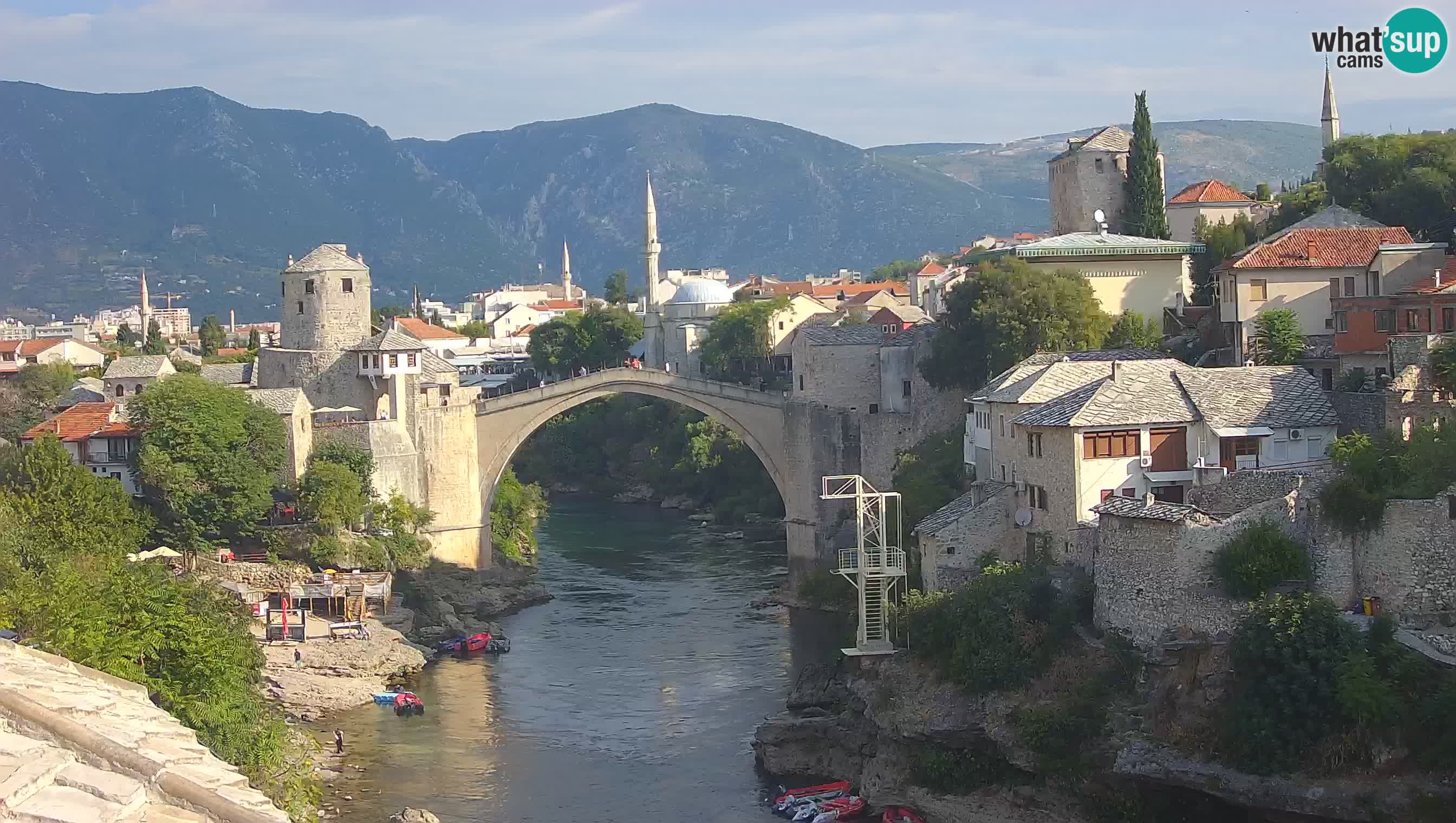 Mostar live – Webcam auf die Alte Brücke (Stari Most) und den Fluss Neretva