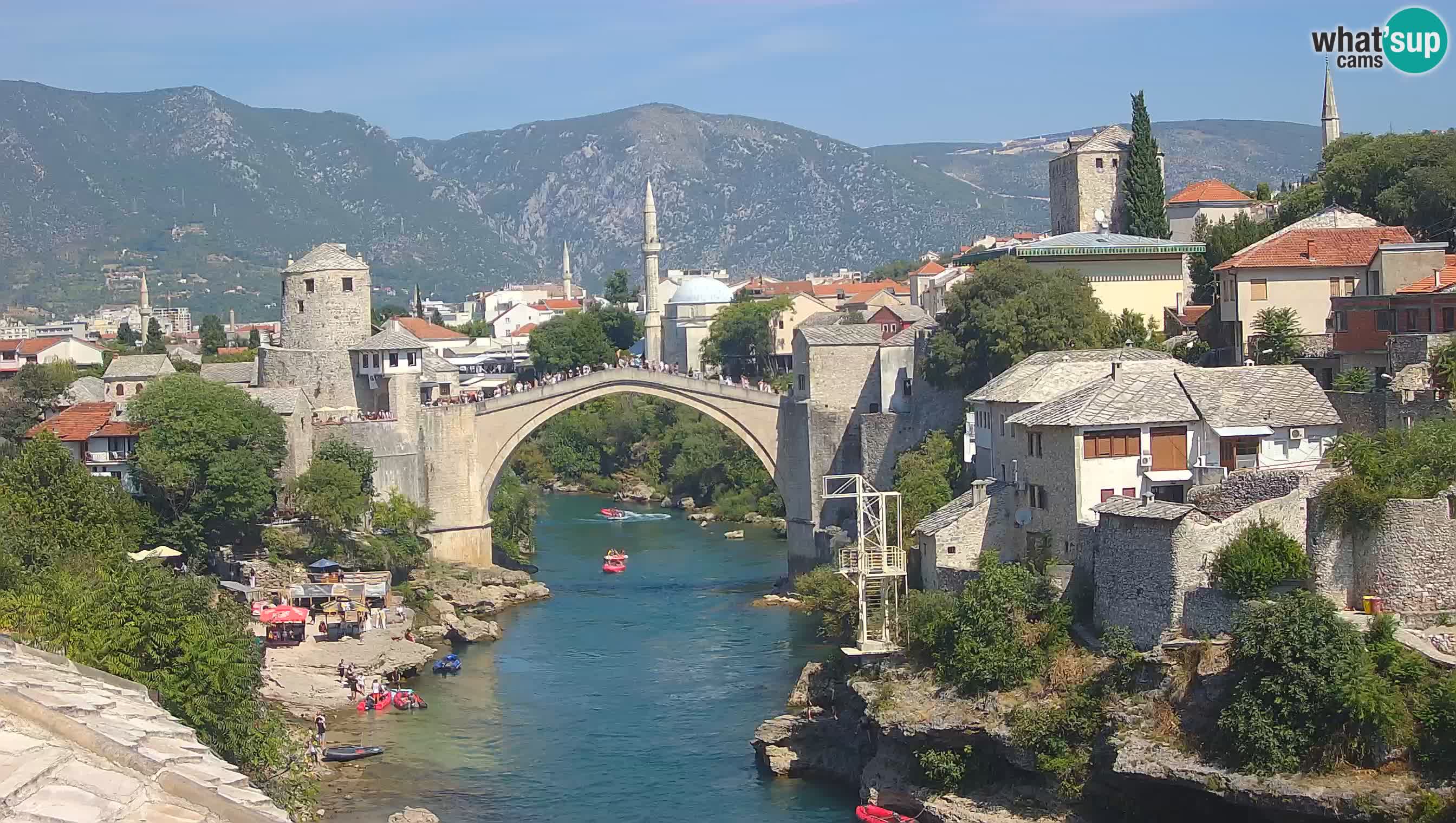 Mostar live – Webcam auf die Alte Brücke (Stari Most) und den Fluss Neretva